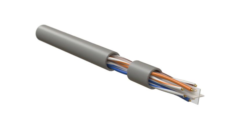Hyperline IUUTP4-C6-S23/1-FRPVC-GY (305 м) Кабель для сетей Industrial Ethernet, неэкранированный U/UTP, категория 6, 4 пары 23 AWG, 4х2х0,57 мм, однопроволочные жилы, PVC, серый — фото