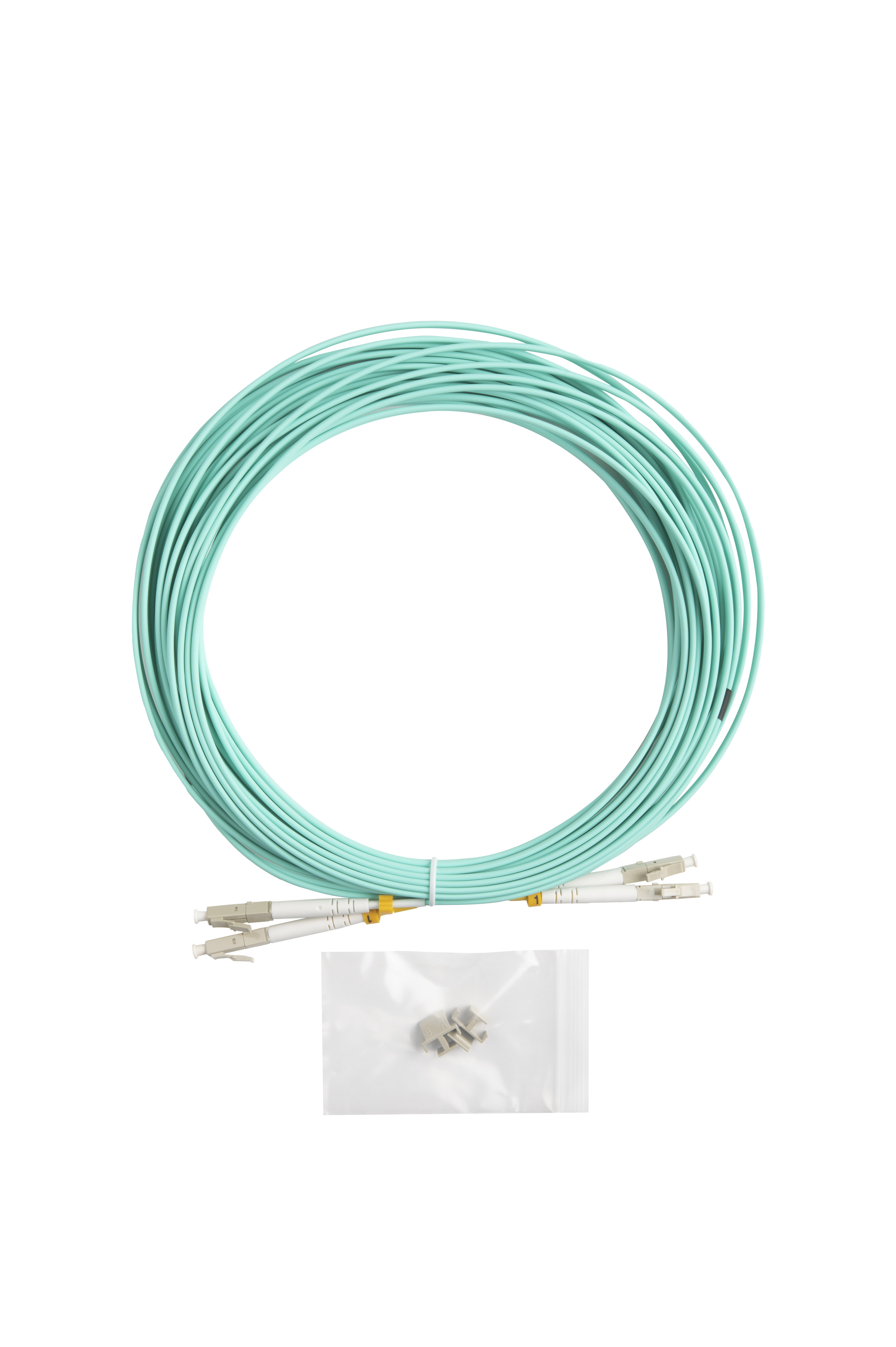 Hyperline FC-D2-503-LC/UR-LC/UR-H-10M-LSZH-AQ Патч-корд волоконно-оптический (шнур) MM 50/125 (OM3), LC-LC, UPC, duplex, 2.0 мм, до 100G, LSZH, 10 м (замена FC-D2-503-LC/PR-LC/PR-H-10M-LSZH-AQ) — фото