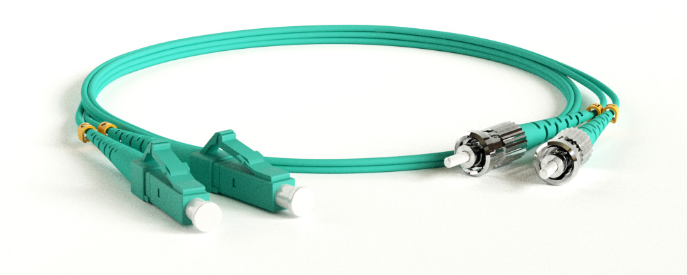 Hyperline FC-D2-503-LC/UR-ST/UR-H-15M-LSZH-AQ Патч-корд волоконно-оптический (шнур) MM 50/125 (OM3), LC-ST, UPC, duplex, 2.0 мм, до 100G, LSZH, 15 м (замена FC-D2-503-LC/PR-ST/PR-H-15M-LSZH-AQ)
