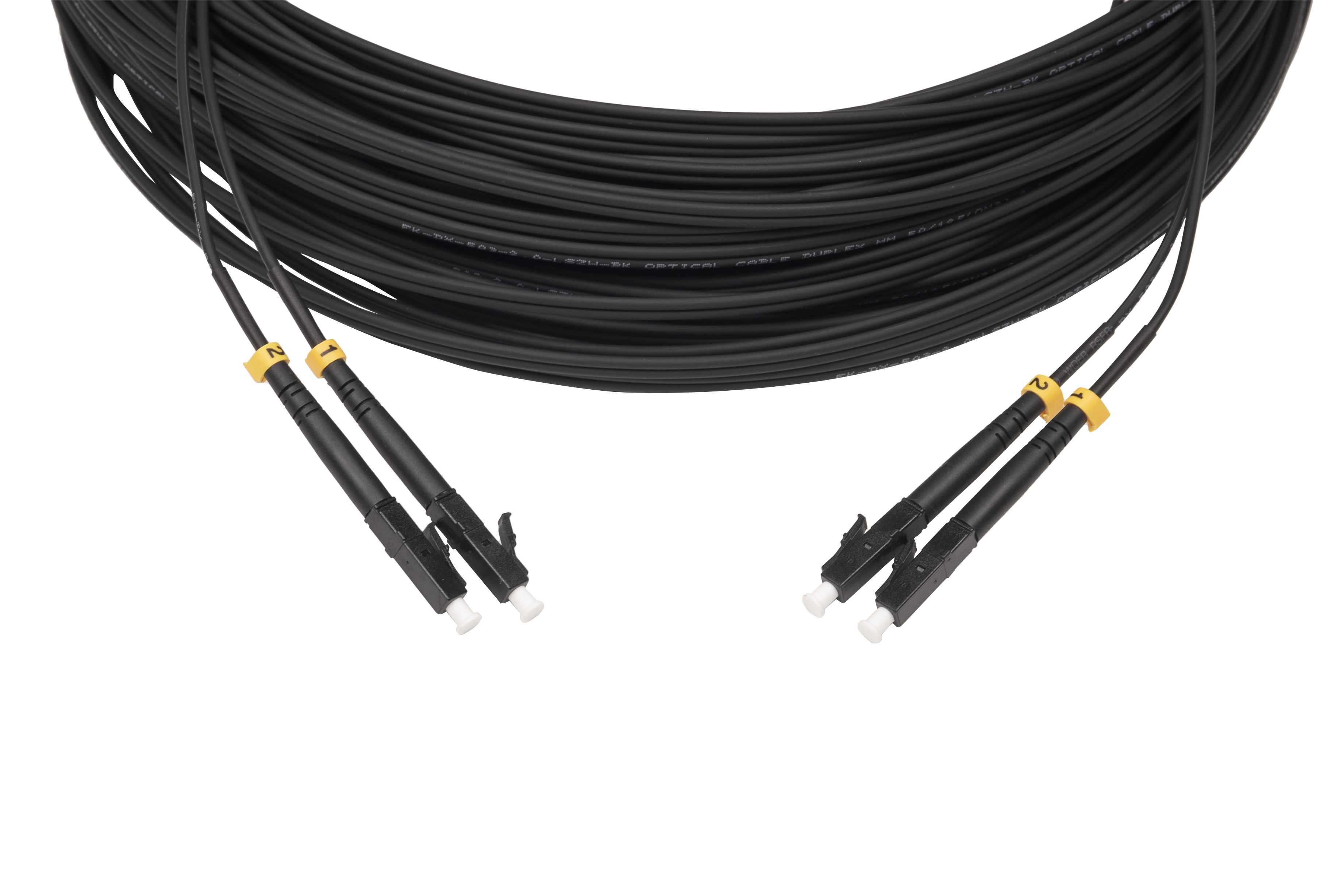 Hyperline FC-D2-503-LC/UR-LC/UR-H-30M-LSZH-BK Патч-корд волоконно-оптический (шнур) MM 50/125 (OM3), LC-LC, UPC, duplex, 2.0 мм, до 100G, LSZH, 30 м, черный (замена FC-D2-503-LC/PR-LC/PR-H-30M-LSZH-BK)