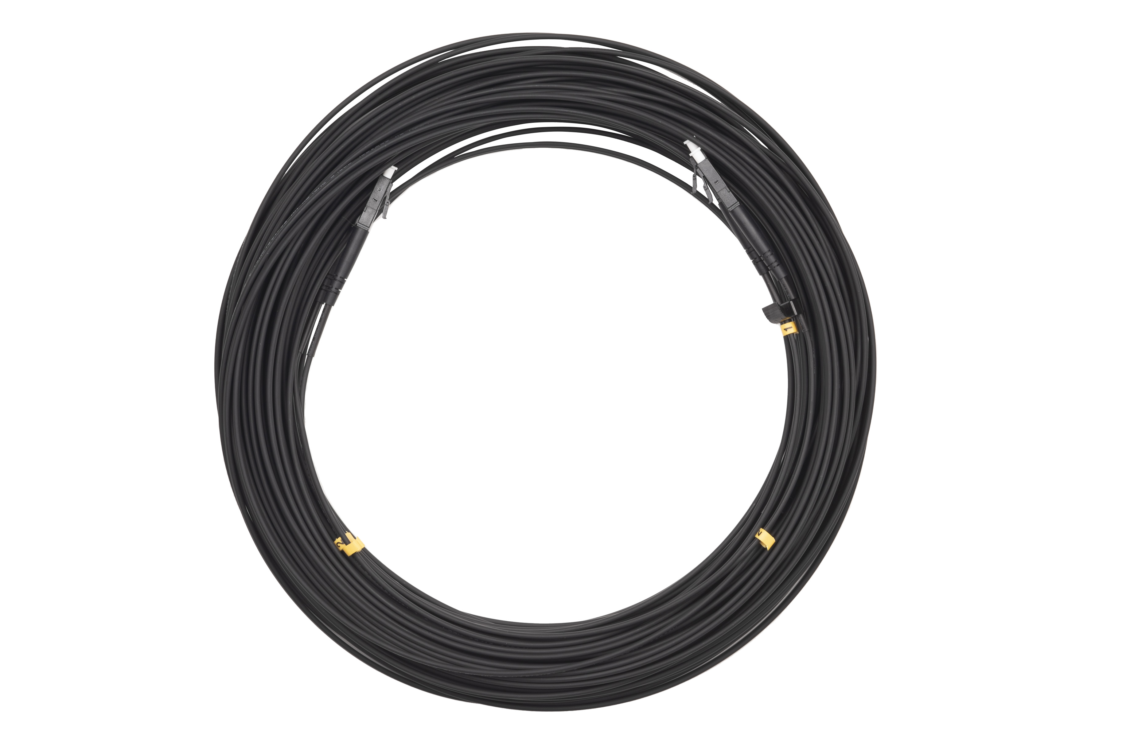 Hyperline FC-D2-503-LC/UR-LC/UR-H-30M-LSZH-BK Патч-корд волоконно-оптический (шнур) MM 50/125 (OM3), LC-LC, UPC, duplex, 2.0 мм, до 100G, LSZH, 30 м, черный (замена FC-D2-503-LC/PR-LC/PR-H-30M-LSZH-BK) — фото