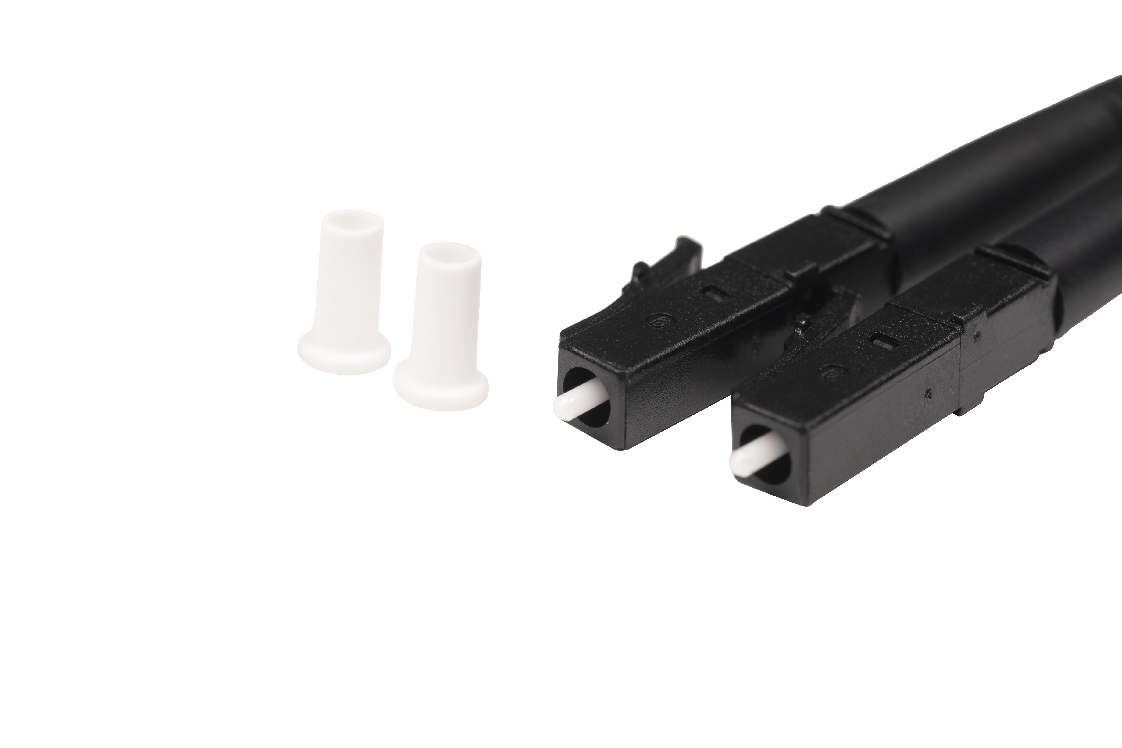 Hyperline FC-D2-503-LC/UR-LC/UR-H-30M-LSZH-BK Патч-корд волоконно-оптический (шнур) MM 50/125 (OM3), LC-LC, UPC, duplex, 2.0 мм, до 100G, LSZH, 30 м, черный (замена FC-D2-503-LC/PR-LC/PR-H-30M-LSZH-BK) — фото
