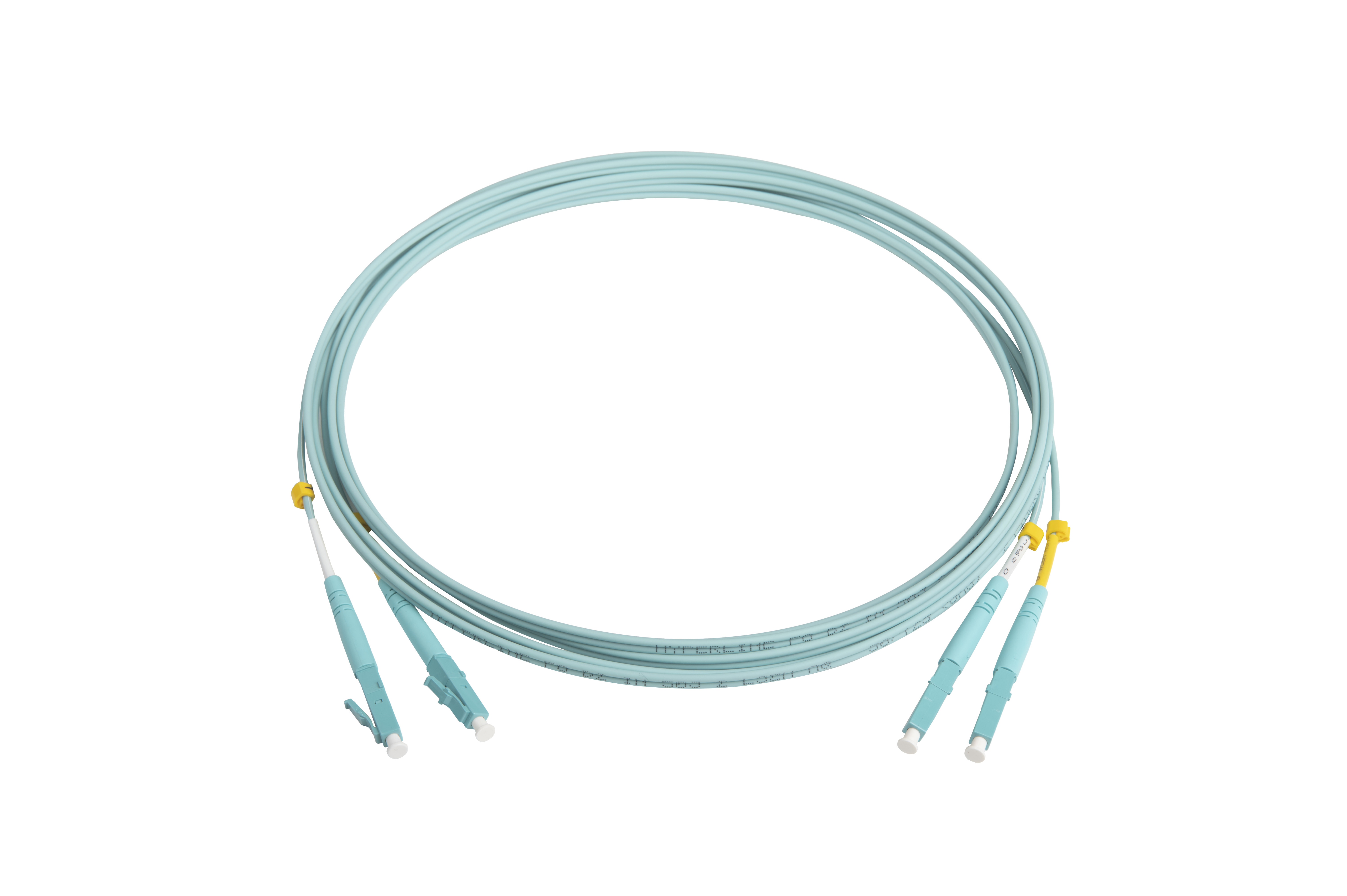 Hyperline FC-D2-503-LC/UR-LC/UR-H-3M-LSZH-AQ Патч-корд волоконно-оптический (шнур) MM 50/125 (OM3), LC-LC, UPC, duplex, 2.0 мм, до 100G, LSZH, 3 м (замена FC-D2-503-LC/PR-LC/PR-H-3M-LSZH-AQ)