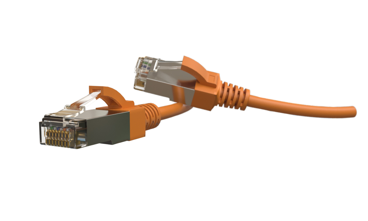 Hyperline PC-LPT-SFTP-RJ45-RJ45-C6-5M-LSZH-OR Патч-корд RJ-45/RJ-45, экранированный S/FTP, категория 6 (100% Fluke Component Tested), 28AWG, LSZH, 5 м, оранжевый
