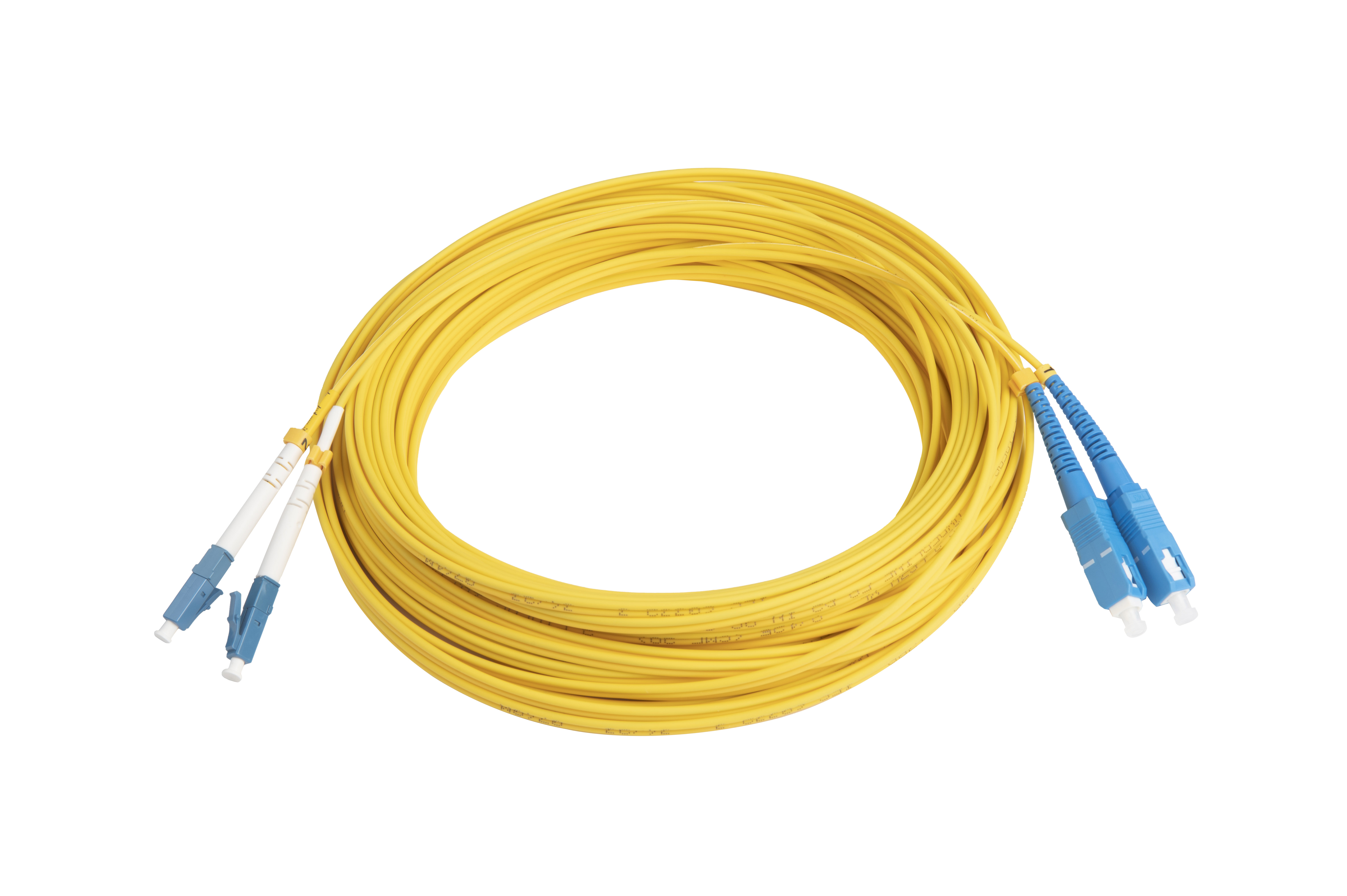 Hyperline FC-D2-9-LC/UR-SC/UR-H-15M-LSZH-YL Патч-корд волоконно-оптический (шнур) SM 9/125 (OS2), LC/UPC-SC/UPC, 2.0 мм, duplex, LSZH, 15 м