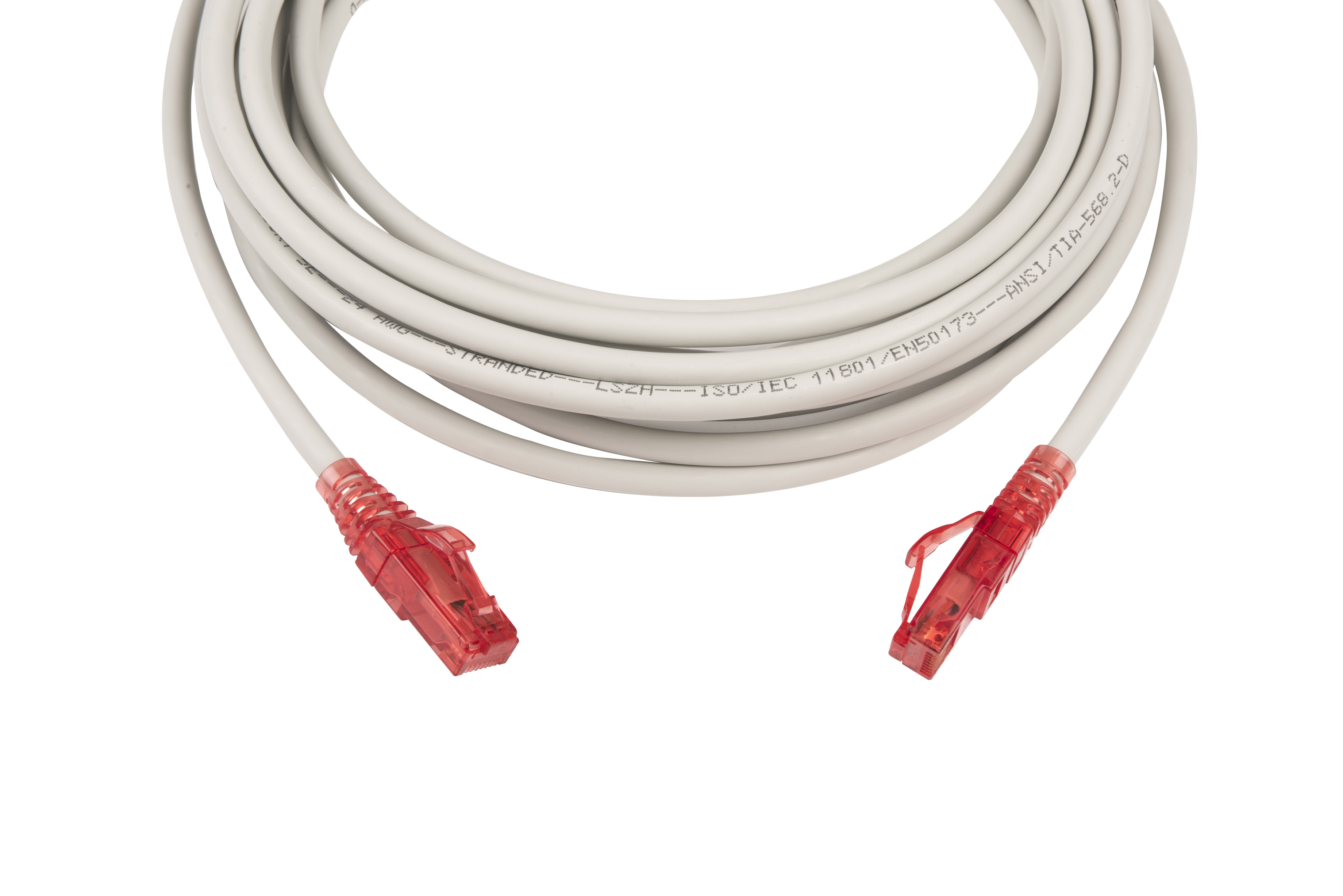 Hyperline PC-LPM-UTP-RJ45-RJ45-C5e-5M-LSZH-GY Патч-корд RJ-45/RJ-45, неэкранированный U/UTP, категория 5e (100% Fluke Component Tested), 24AWG, LSZH, 5 м, серый — фото