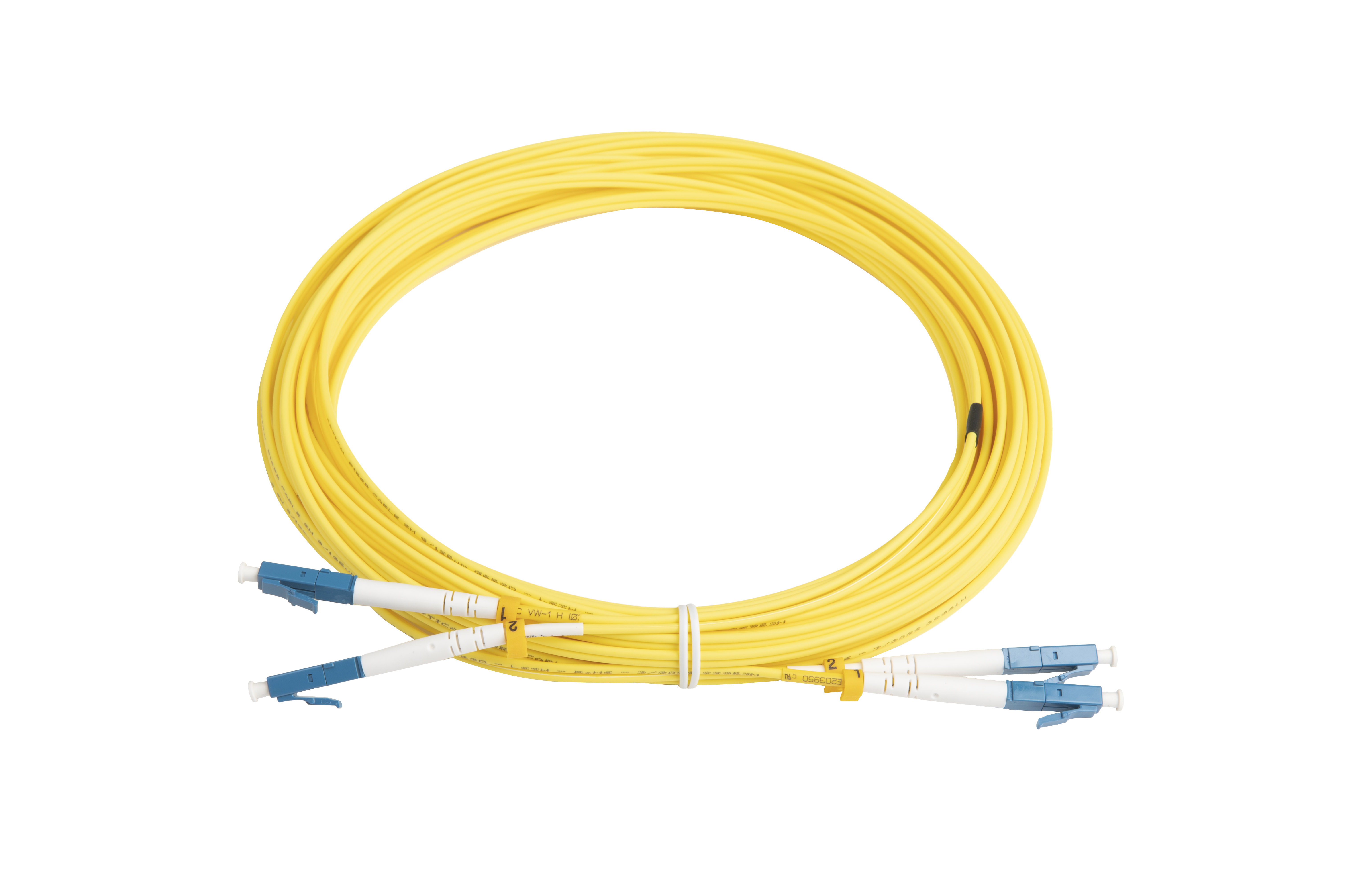 Hyperline FC-D2-9-LC/UR-LC/UR-H-10M-LSZH-YL Патч-корд волоконно-оптический (шнур) SM 9/125 (OS2), LC/UPC-LC/UPC, 2.0 мм, duplex, LSZH, 10 м