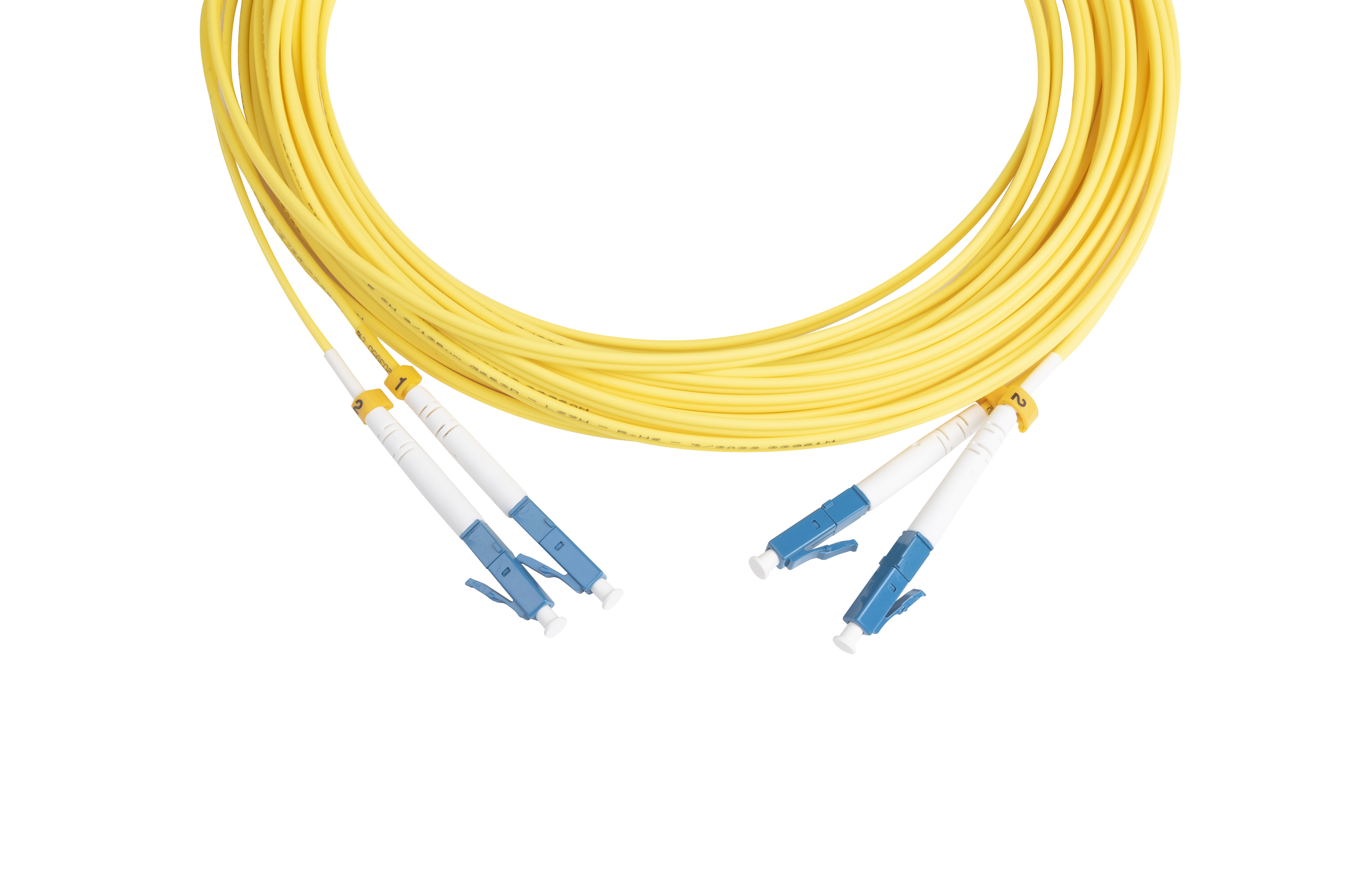 Hyperline FC-D2-9-LC/UR-LC/UR-H-10M-LSZH-YL Патч-корд волоконно-оптический (шнур) SM 9/125 (OS2), LC/UPC-LC/UPC, 2.0 мм, duplex, LSZH, 10 м — фото
