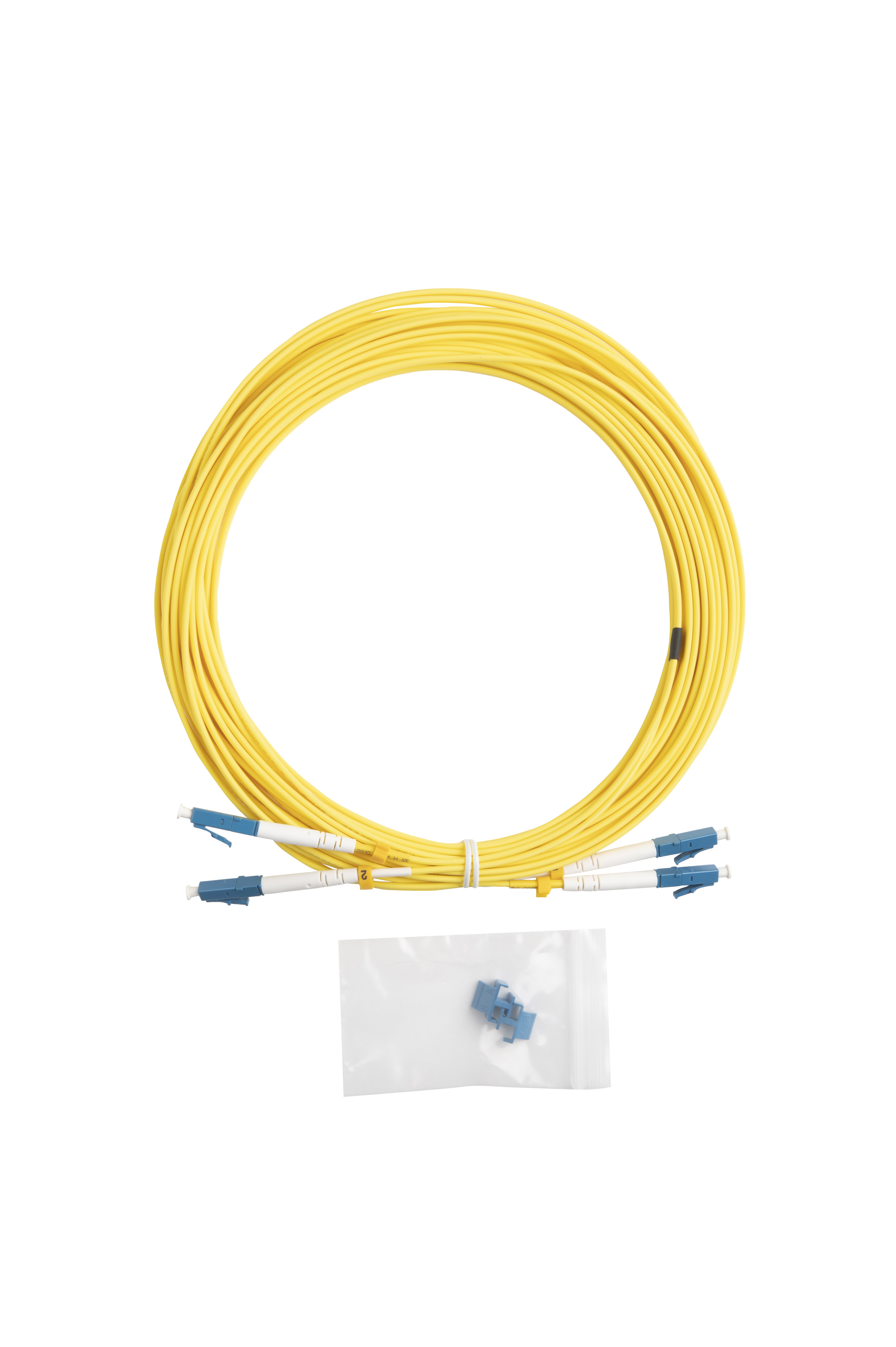 Hyperline FC-D2-9-LC/UR-LC/UR-H-10M-LSZH-YL Патч-корд волоконно-оптический (шнур) SM 9/125 (OS2), LC/UPC-LC/UPC, 2.0 мм, duplex, LSZH, 10 м — фото