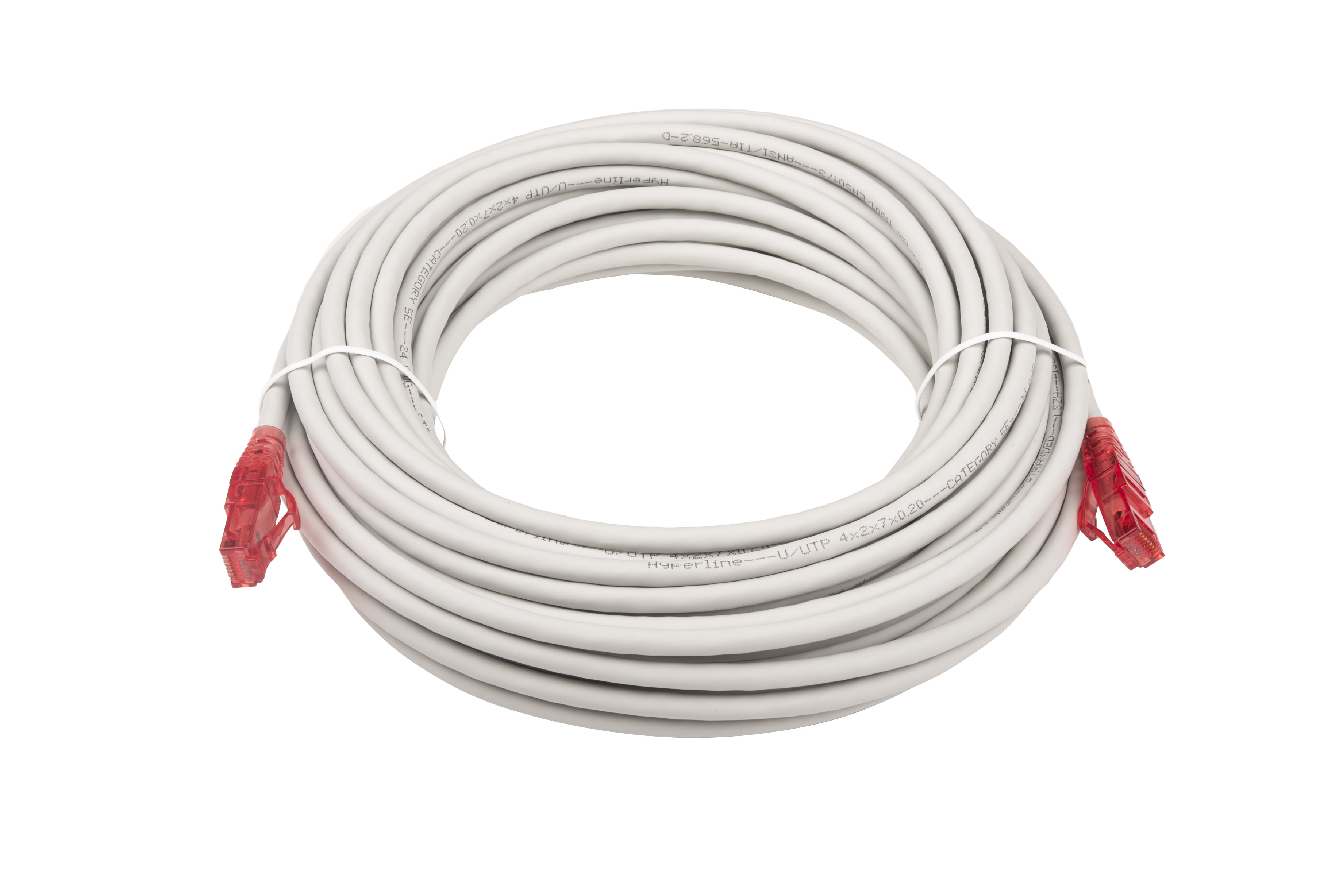 Hyperline PC-LPM-UTP-RJ45-RJ45-C5e-15M-LSZH-GY Патч-корд RJ-45/RJ-45, неэкранированный U/UTP, категория 5e (100% Fluke Component Tested), 24AWG, LSZH, 15 м, серый