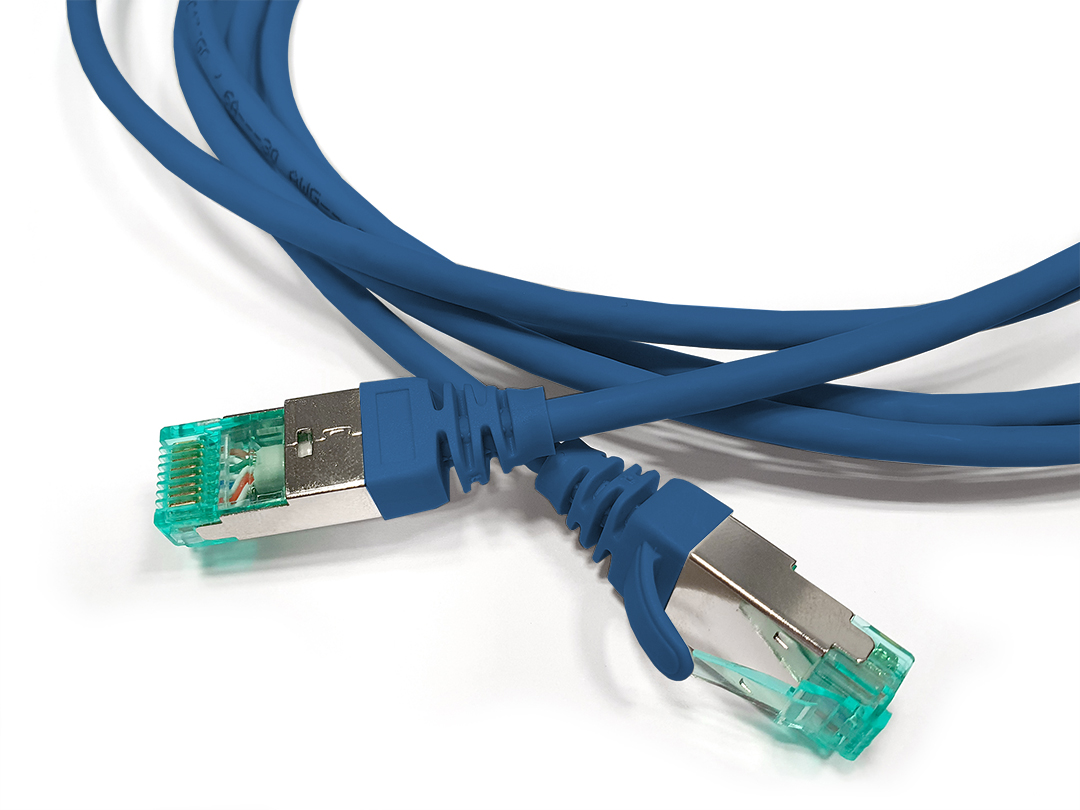 Hyperline PC-LPT-SFTP-RJ45-RJ45-C6a-3M-LSZH-BL Патч-корд S/FTP, экранированный, категория 6a (100% Fluke Component Tested), 30AWG, LSZH, 3 м, синий