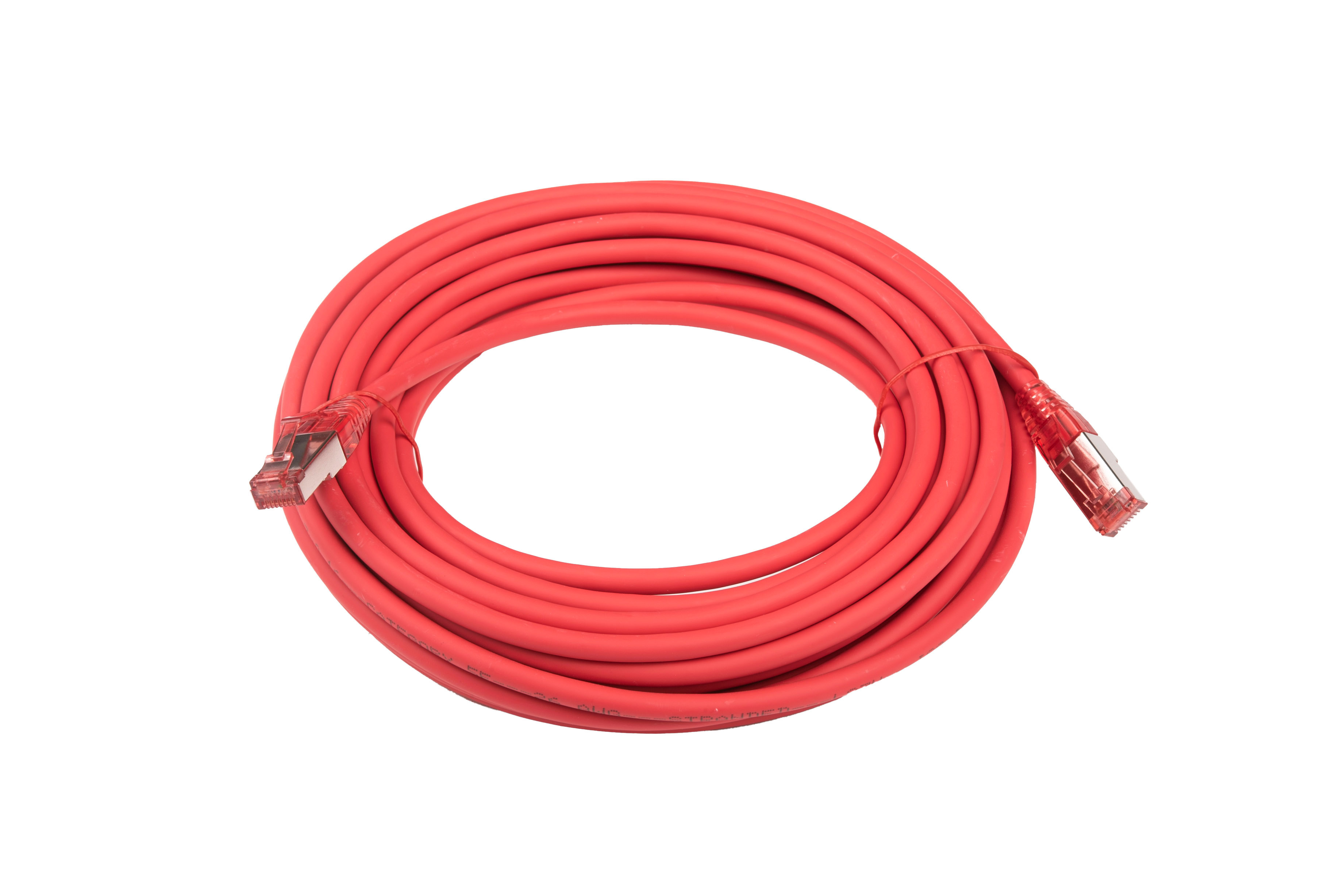 Hyperline PC-LPM-STP-RJ45-RJ45-C5e-10M-LSZH-RD Патч-корд F/UTP, экранированный, Cat.5е (100% Fluke Component Tested), LSZH, 10 м, красный