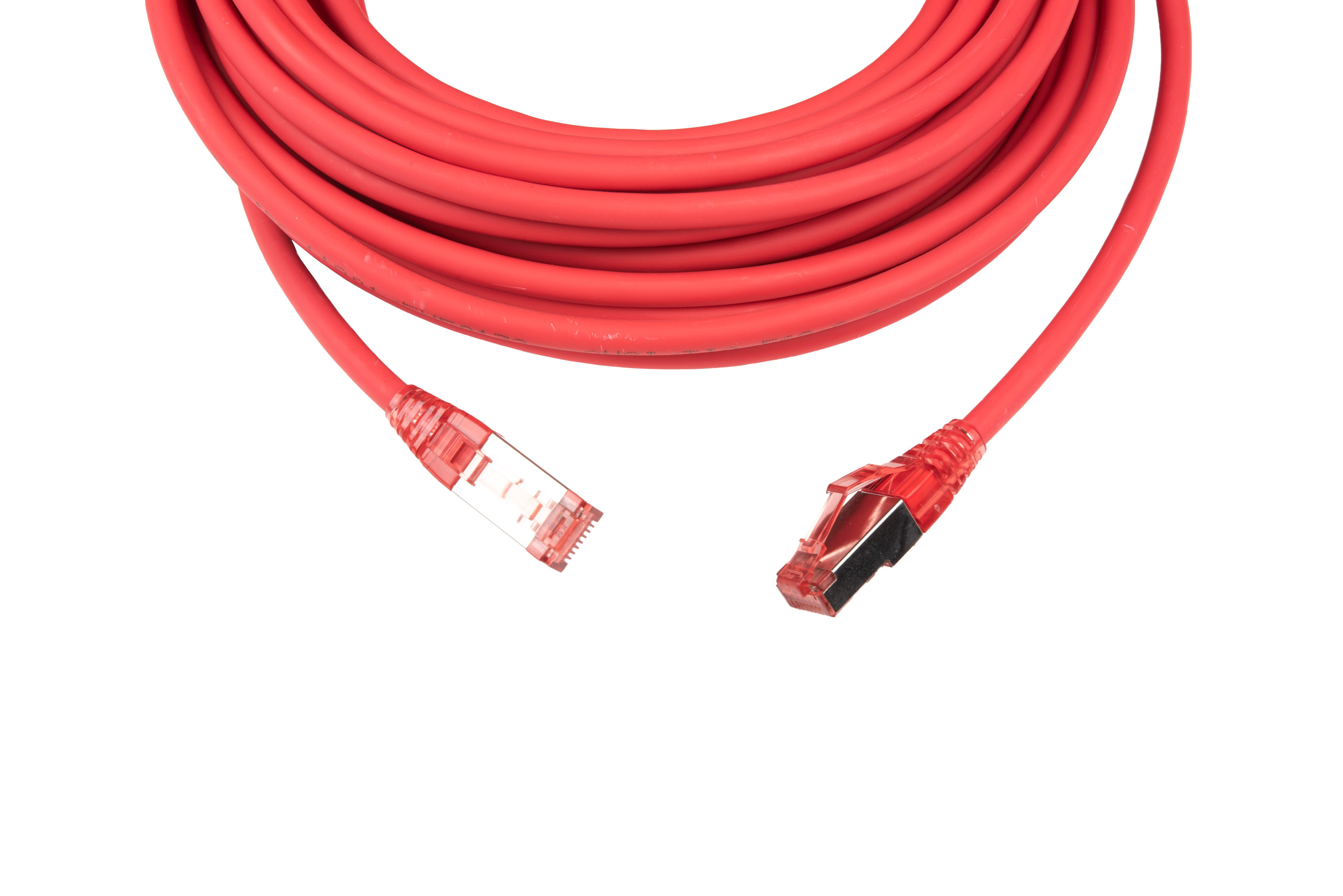 Hyperline PC-LPM-STP-RJ45-RJ45-C5e-10M-LSZH-RD Патч-корд F/UTP, экранированный, Cat.5е (100% Fluke Component Tested), LSZH, 10 м, красный — фото