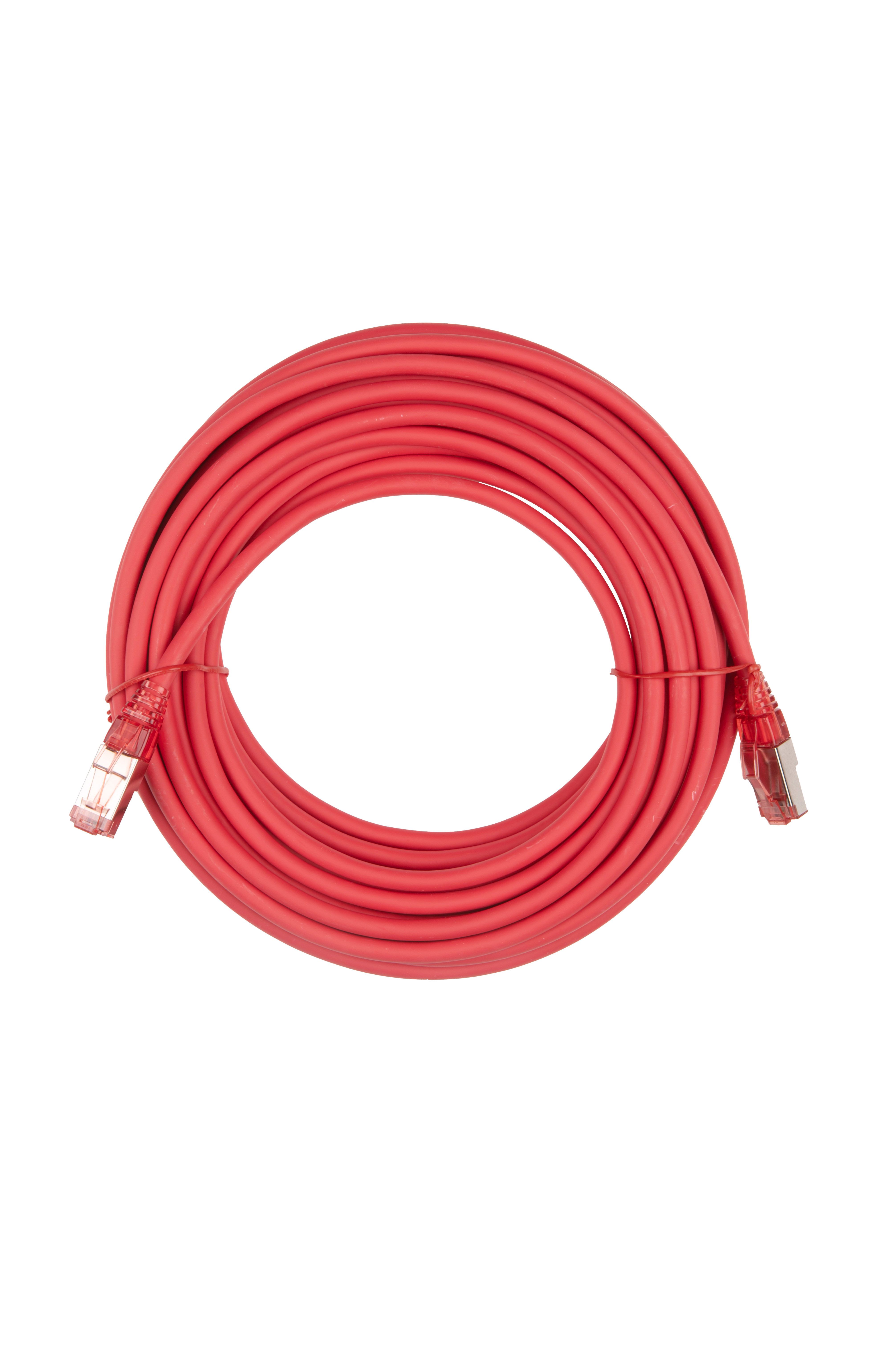 Hyperline PC-LPM-STP-RJ45-RJ45-C5e-10M-LSZH-RD Патч-корд F/UTP, экранированный, Cat.5е (100% Fluke Component Tested), LSZH, 10 м, красный — фото