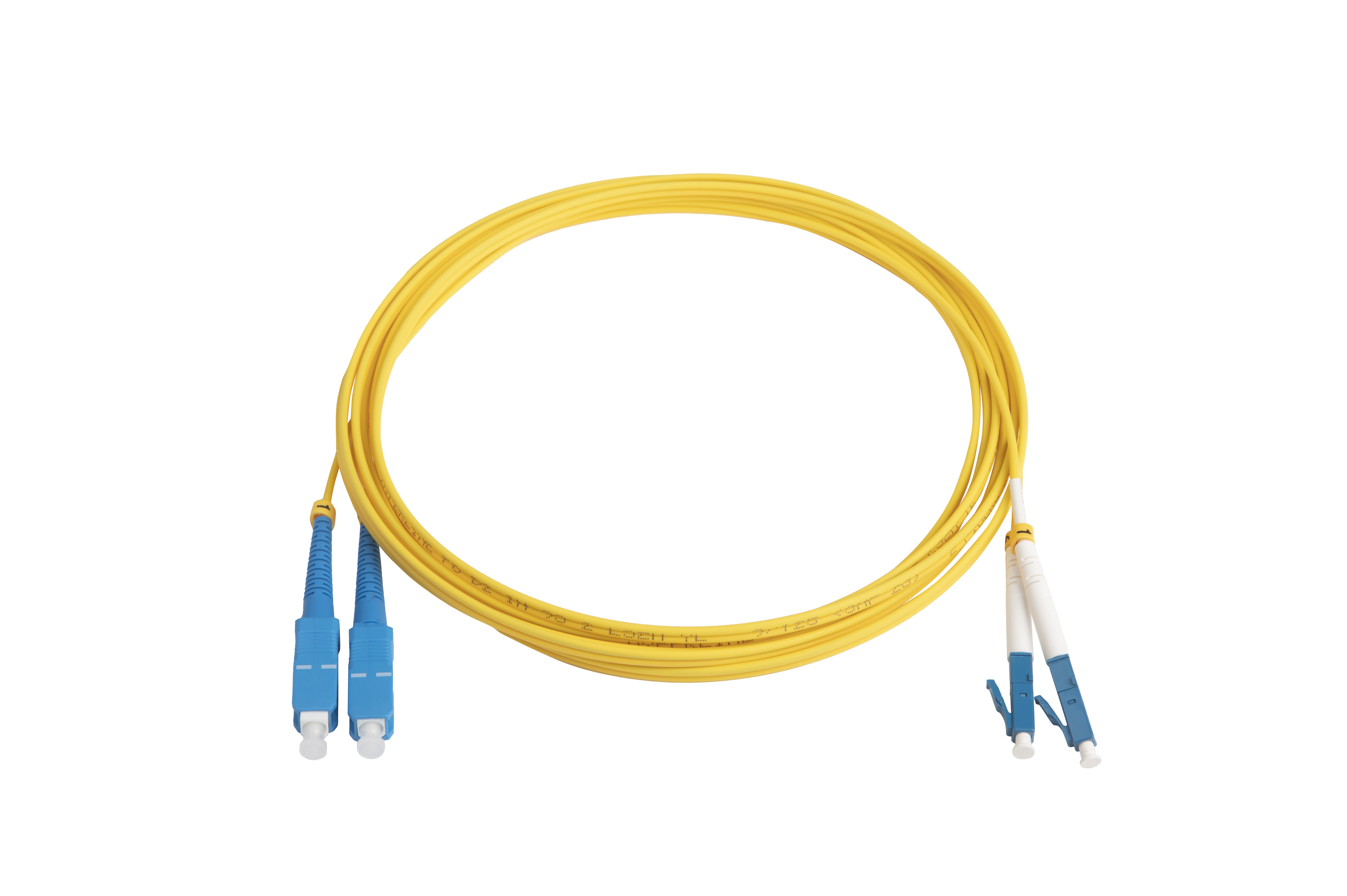 Hyperline FC-D2-9-LC/UR-SC/UR-H-3M-LSZH-YL Патч-корд волоконно-оптический (шнур) SM 9/125 (OS2), LC/UPC-SC/UPC, 2.0 мм, duplex, LSZH, 3 м