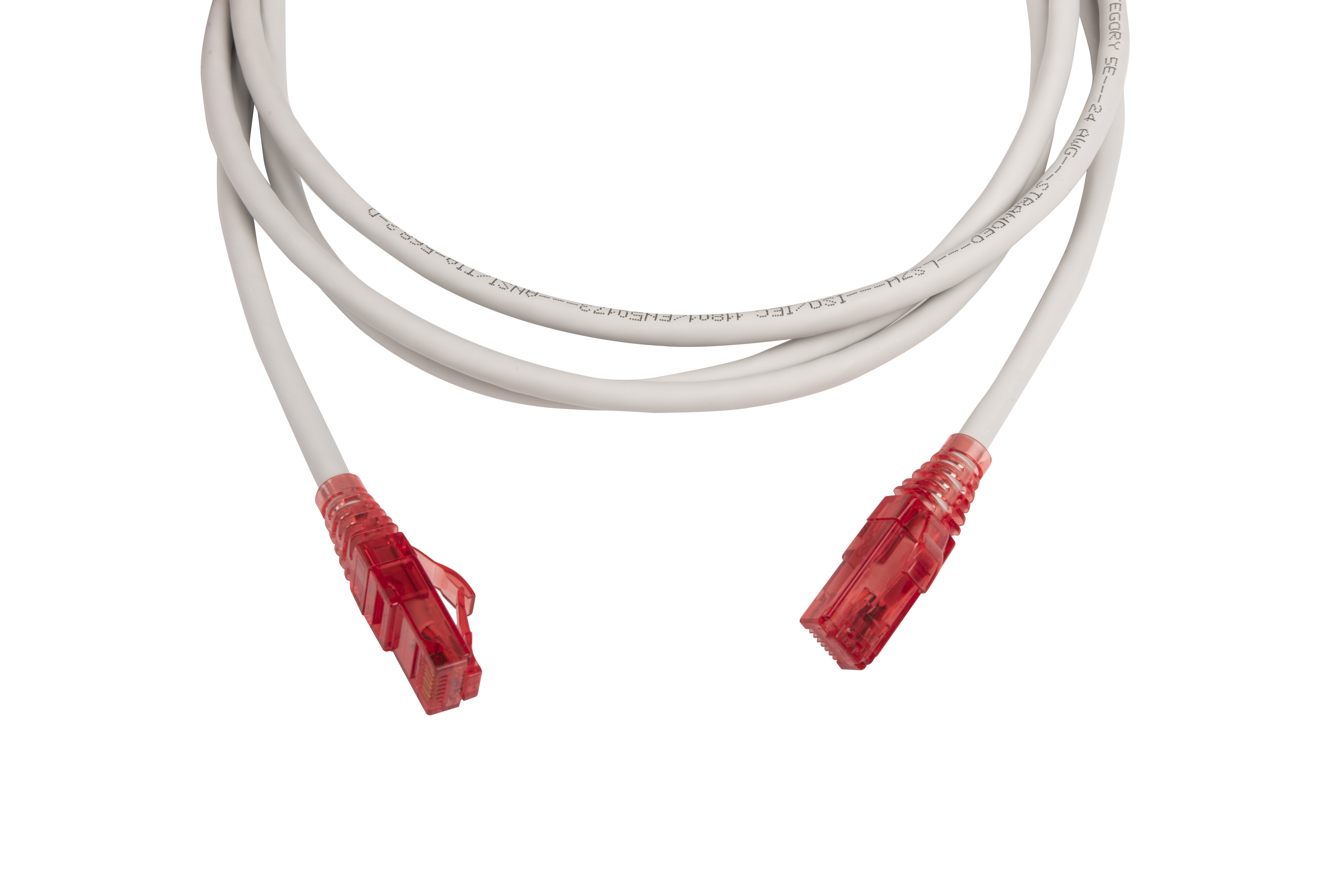 Hyperline PC-LPM-UTP-RJ45-RJ45-C5e-2M-LSZH-GY Патч-корд RJ-45/RJ-45, неэкранированный U/UTP, категория 5e (100% Fluke Component Tested), 24AWG, LSZH, 2 м, серый — фото