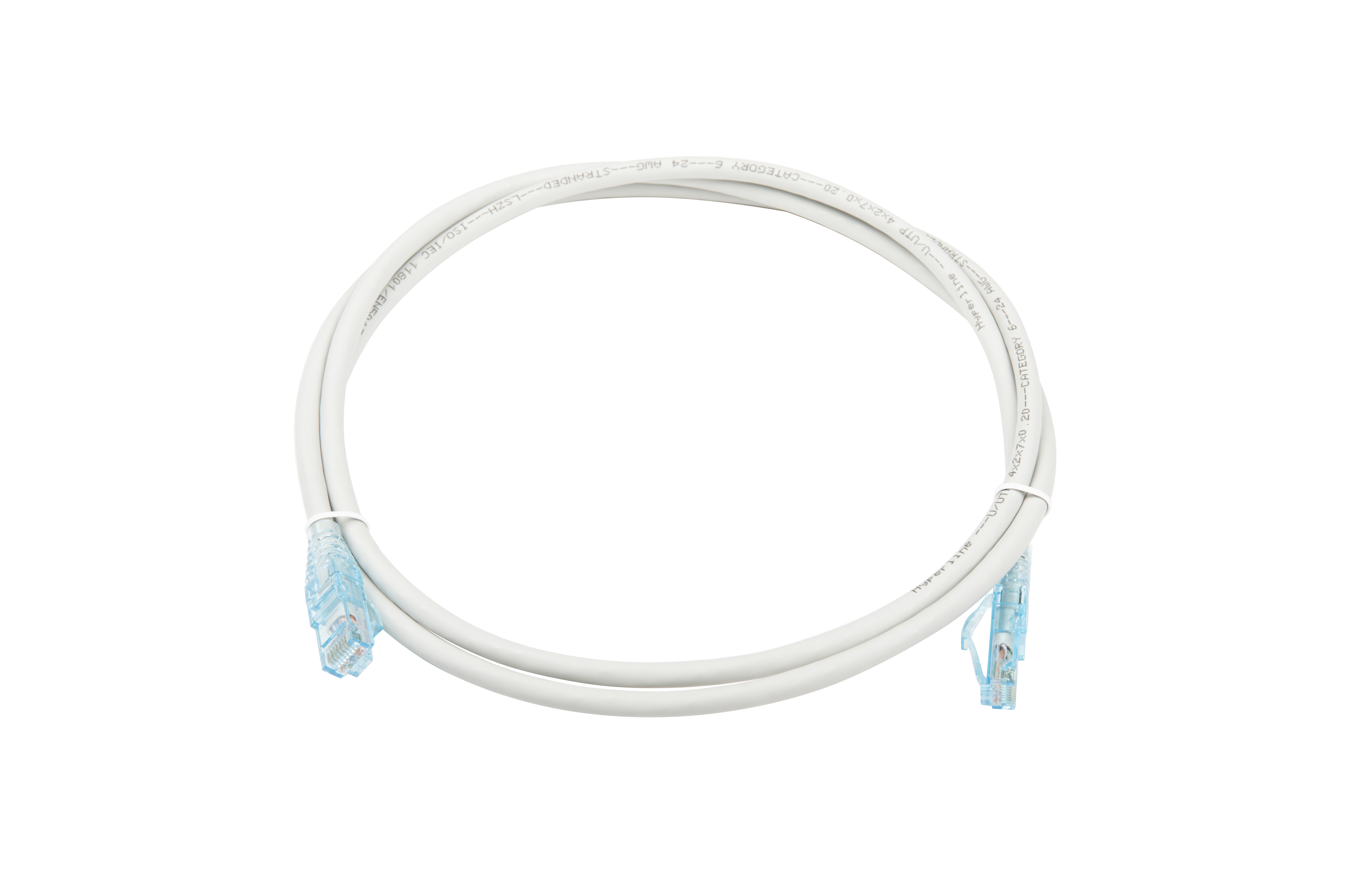 Hyperline PC-LPM-UTP-RJ45-RJ45-C6-1.5M-LSZH-GY Патч-корд RJ-45/RJ-45, неэкранированный U/UTP, категория 6 (100% Fluke Component Tested), 24AWG, LSZH, 1.5 м, серый