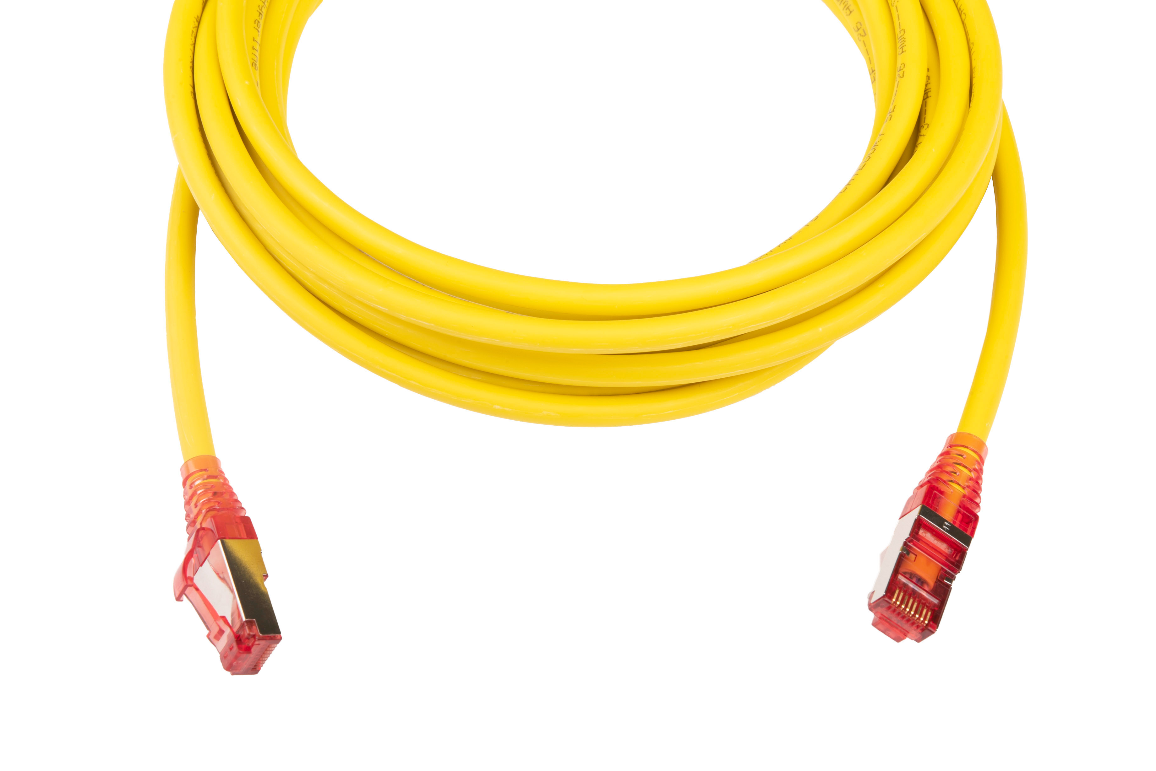 Hyperline PC-LPM-STP-RJ45-RJ45-C5e-5M-LSZH-YL Патч-корд F/UTP, экранированный, Cat.5е (100% Fluke Component Tested), LSZH, 5 м, желтый — фото
