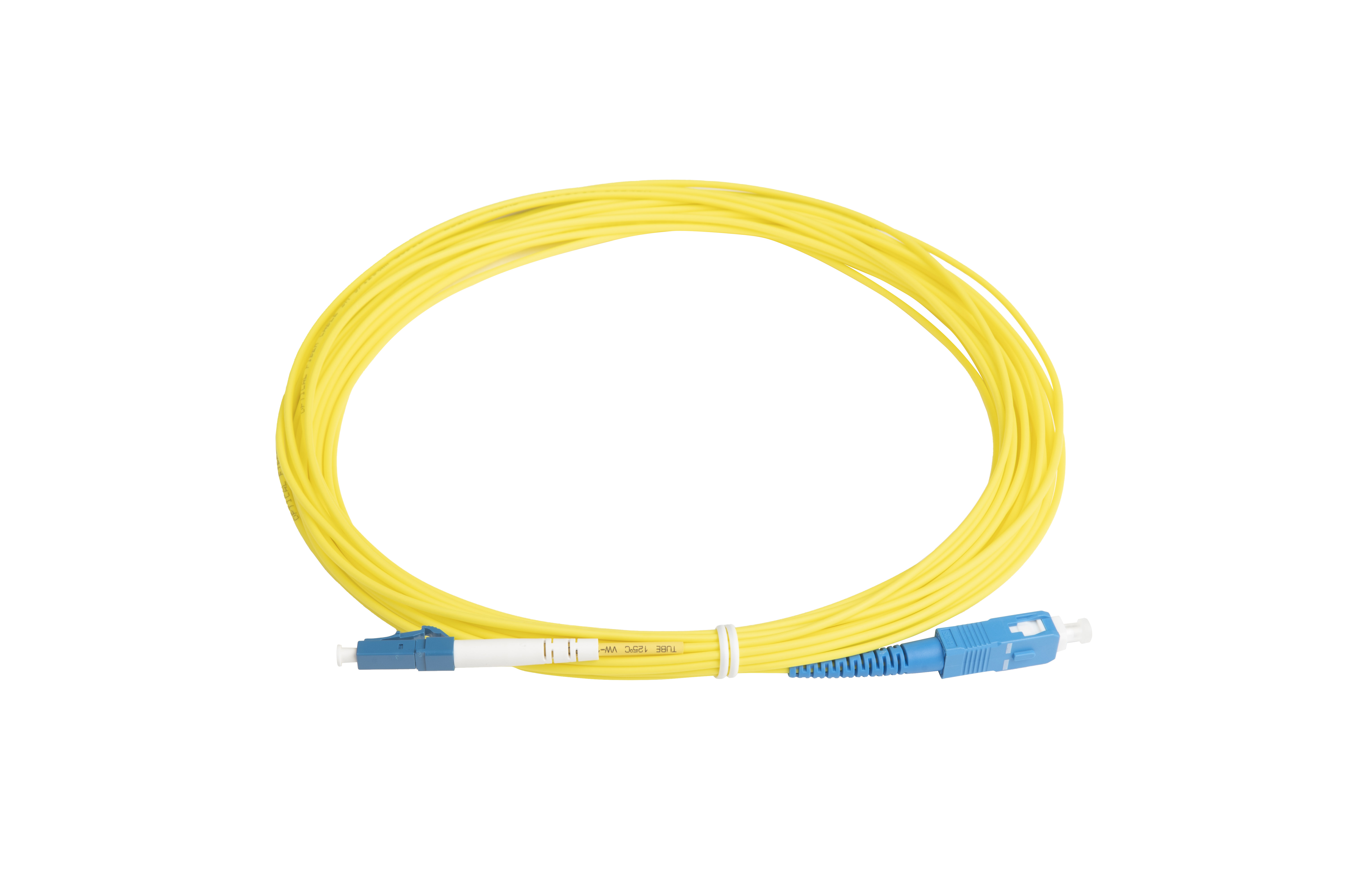 Hyperline FC-S2-9-LC/UR-SC/UR-H-10M-LSZH-YL Патч-корд волоконно-оптический (шнур) SM 9/125 (OS2), LC/UPC-SC/UPC, 2.0 мм, simplex, LSZH, 10 м