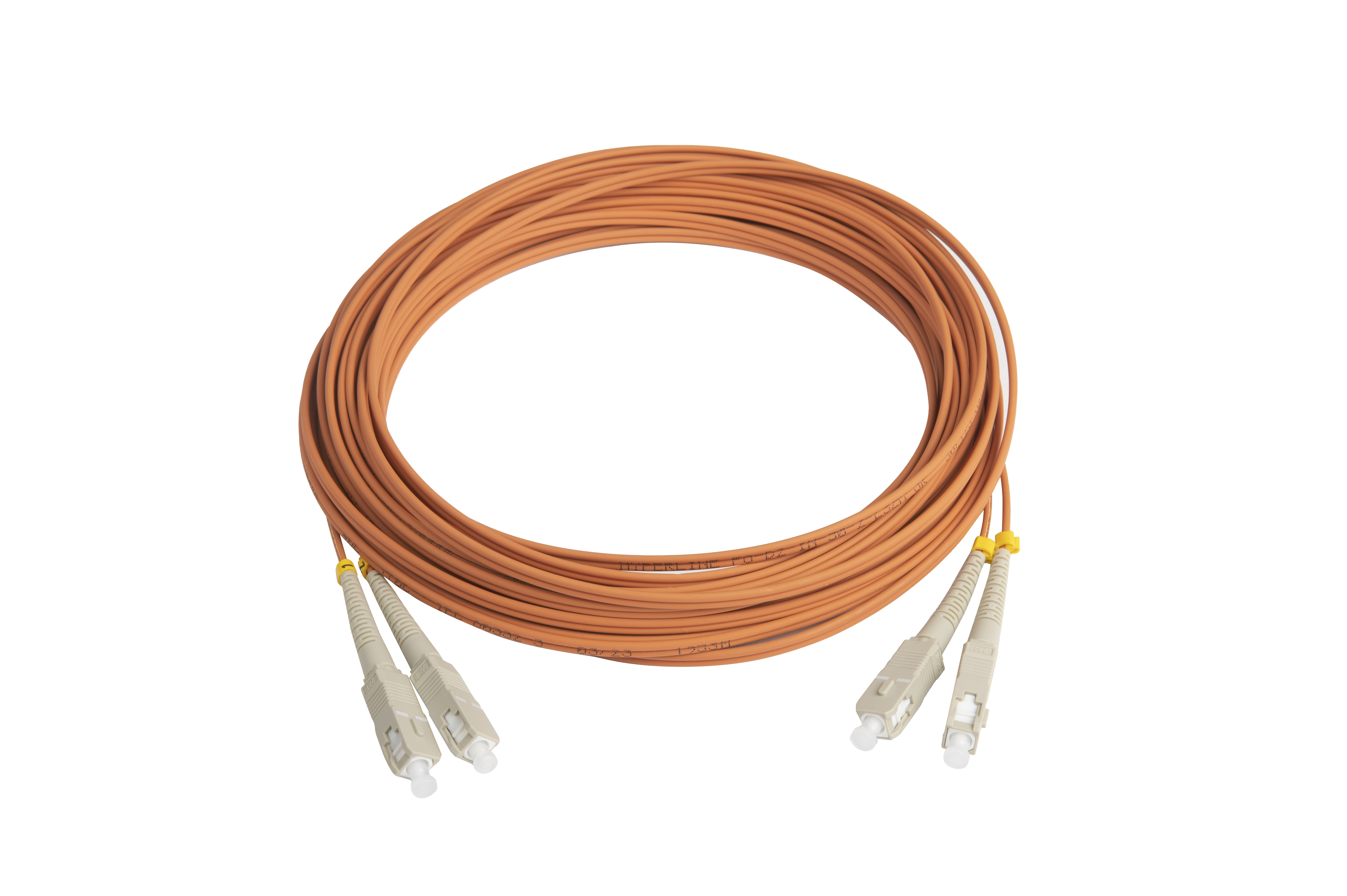 Hyperline FC-D2-50-SC/UR-SC/UR-H-10M-LSZH-OR Патч-корд волоконно-оптический (шнур) MM 50/125 (OM2), SC-SC, UPC, duplex, 2.0 мм, LSZH, 10 м (замена FC-D2-50-SC/PR-SC/PR-H-10M-LSZH-OR)