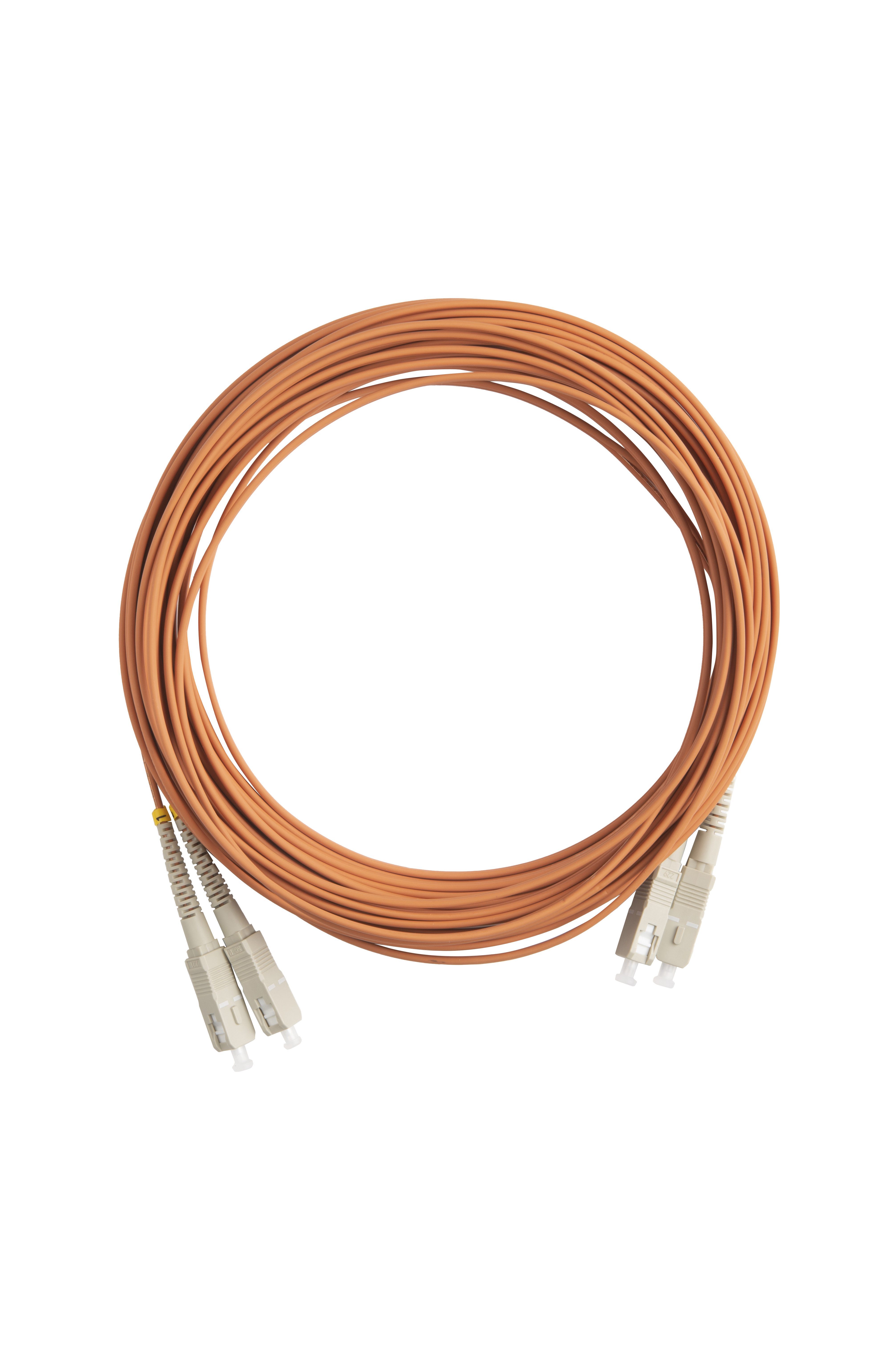 Hyperline FC-D2-50-SC/UR-SC/UR-H-10M-LSZH-OR Патч-корд волоконно-оптический (шнур) MM 50/125 (OM2), SC-SC, UPC, duplex, 2.0 мм, LSZH, 10 м (замена FC-D2-50-SC/PR-SC/PR-H-10M-LSZH-OR) — фото
