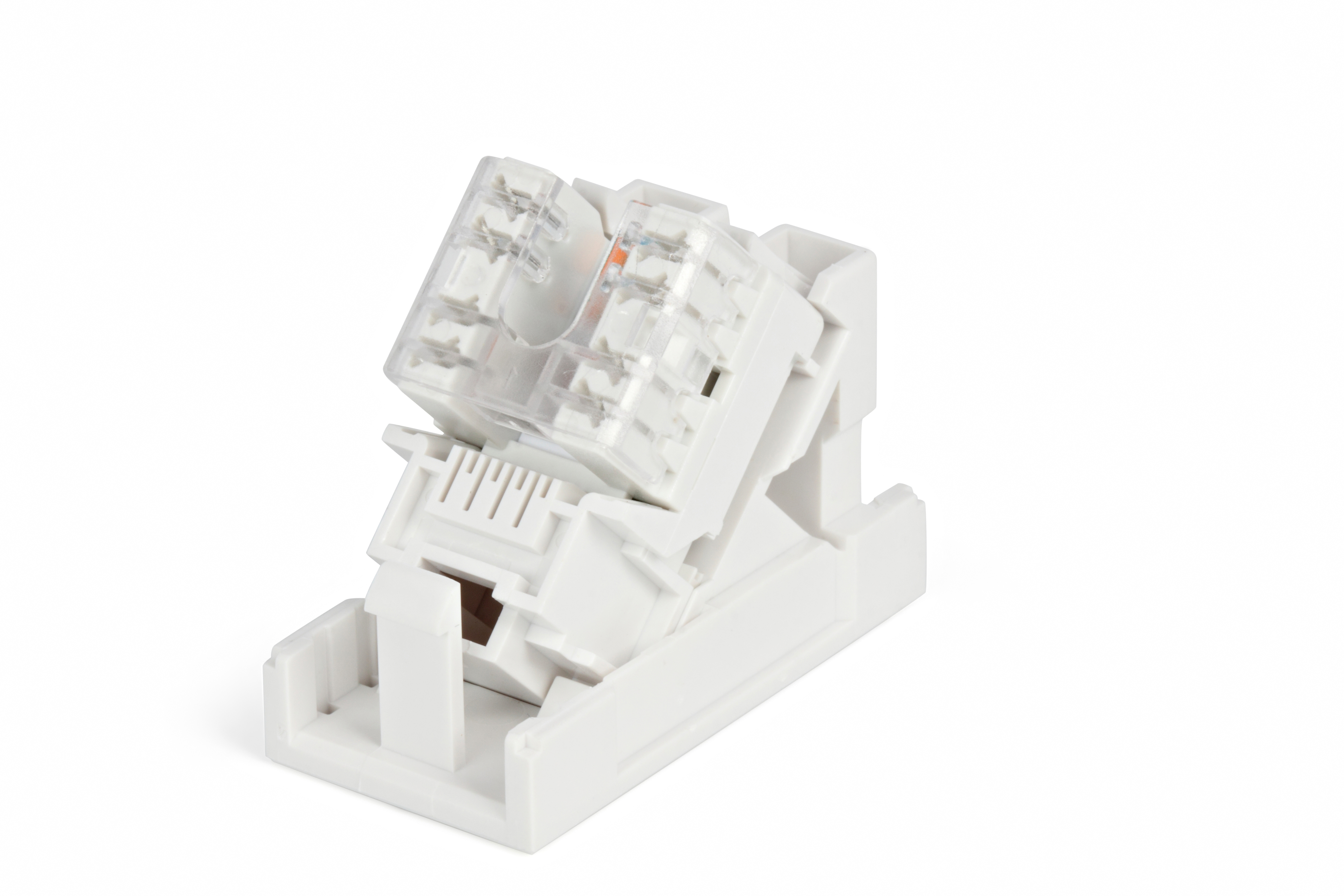 Hyperline SIP2K-C5E-M45-22.5 Розетка (вставка) 45x22,5 (аналог Mosaic) с наклонным модулем RJ-45 категории 5е — фото