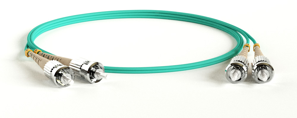Hyperline FC-D2-503-ST/UR-ST/UR-H-2M-LSZH-AQ Патч-корд волоконно-оптический (шнур) MM 50/125 (OM3), ST-ST, UPC, duplex, 2.0 мм, до 100G, LSZH, 2 м (замена FC-D2-503-ST/PR-ST/PR-H-2M-LSZH-AQ)