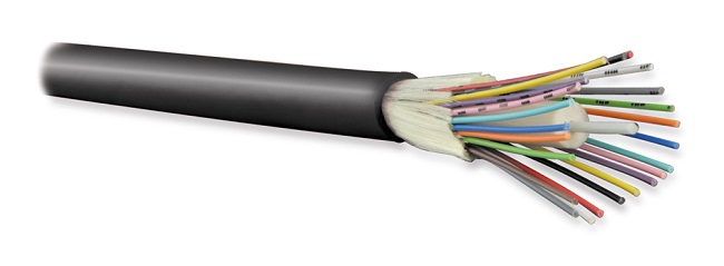 Hyperline FO-DT-IN/OUT-50-12-LSZH-BK Кабель волоконно-оптический 50/125 (OM2) многомодовый, 12 волокон, плотное буферное покрытие (tight buffer) внутренний/внешний, LSZH, нг(А)-HF, –40°C – +75°C, черный