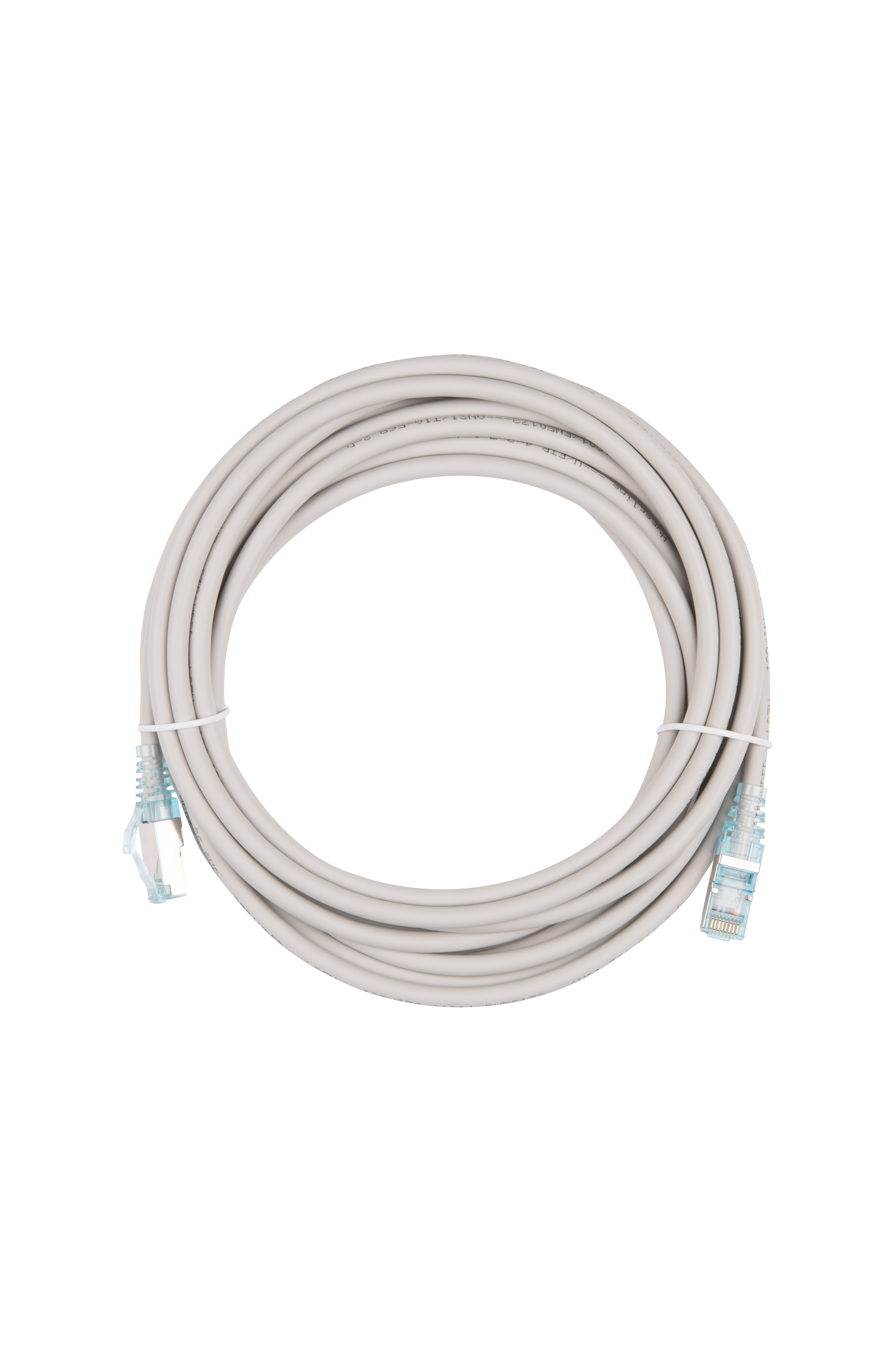 Hyperline PC-LPM-STP-RJ45-RJ45-C6-5M-LSZH-GY Патч-корд RJ-45/RJ-45, экранированный U/FTP, категория 6 (100% Fluke Component Tested), 26AWG, LSZH, 5 м, серый — фото