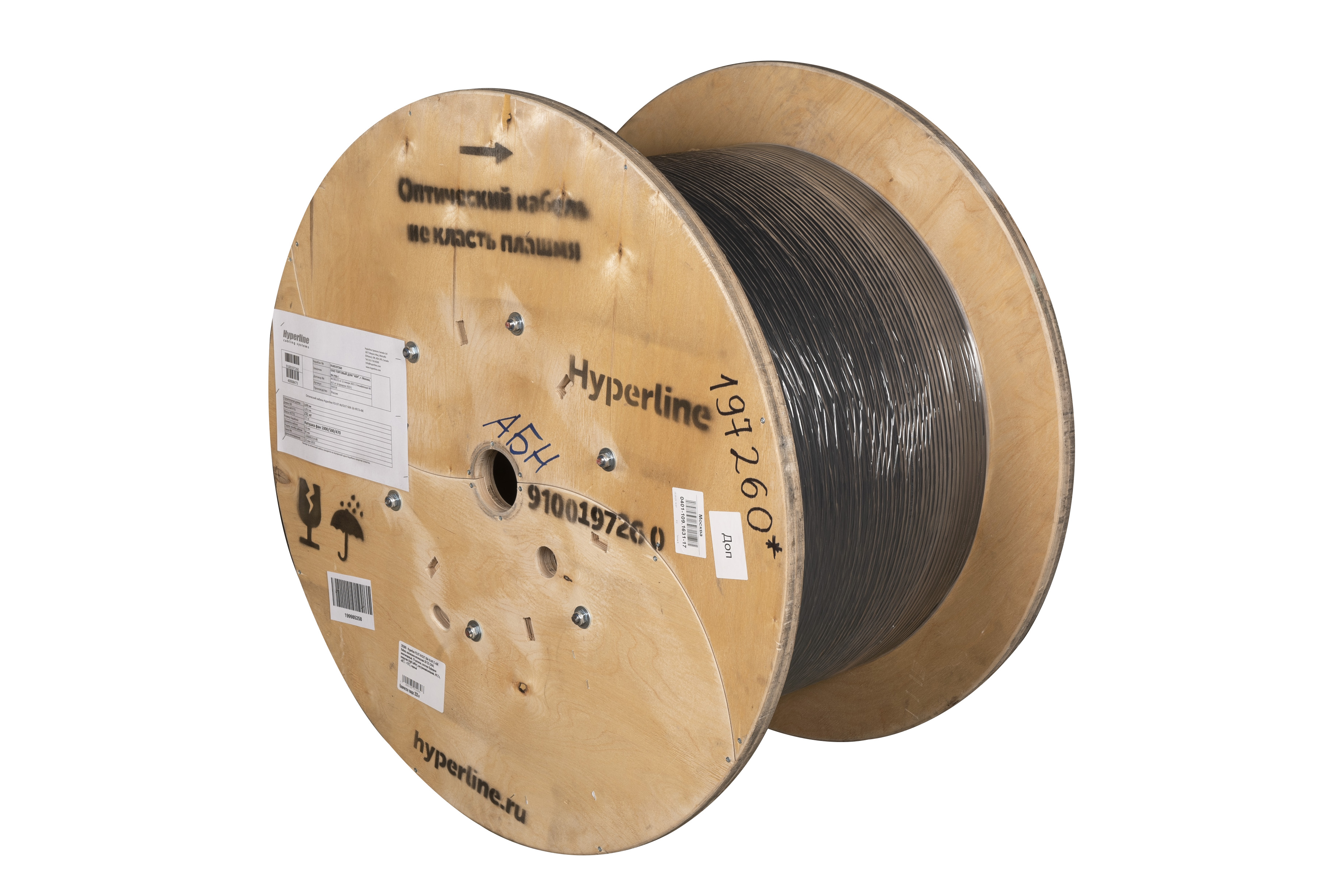 Hyperline FO-DT-IN/OUT-504-4-LSZH-BK Кабель волоконно-оптический 50/125 (OM4) многомодовый, 4 волокна, плотное буферное покрытие (tight buffer), внутренний/внешний, LSZH, нг(А)-HF, –40°C – +75°C, черный — фото