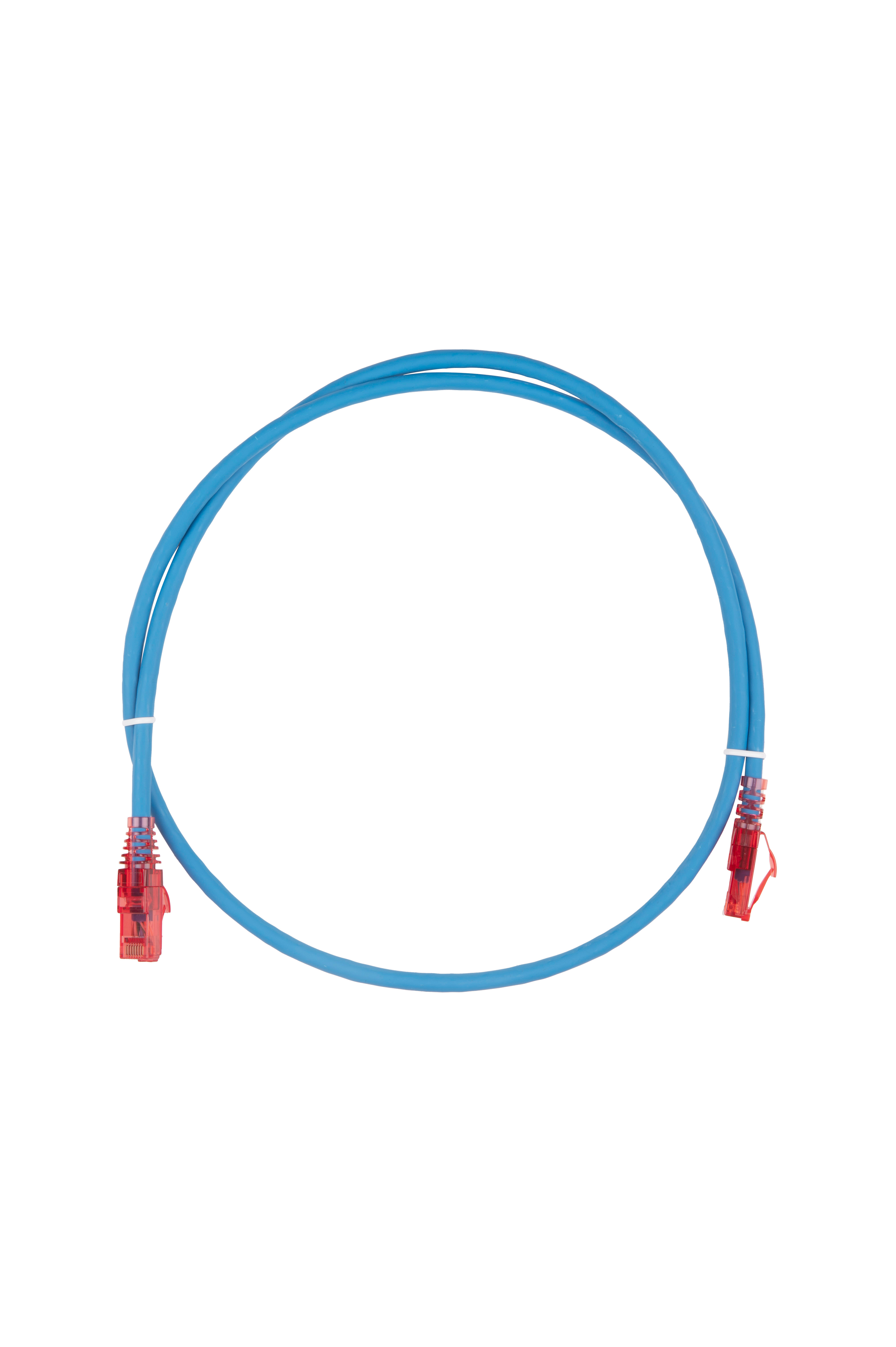 Hyperline PC-LPM-UTP-RJ45-RJ45-C5e-1M-LSZH-BL Патч-корд RJ-45/RJ-45, неэкранированный U/UTP, категория 5e (100% Fluke Component Tested), 24AWG, LSZH, 1 м, синий — фото
