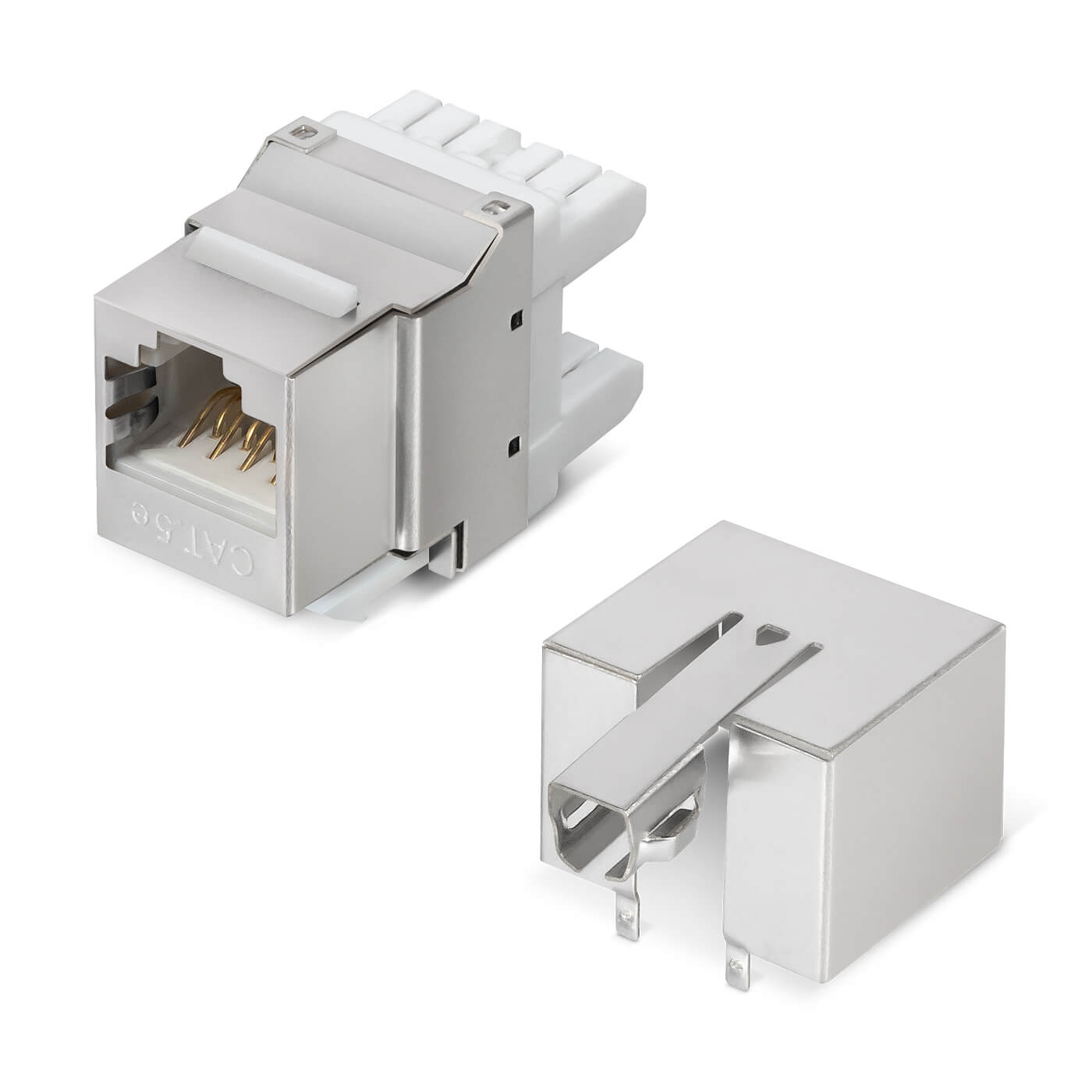 Cabeus KJ-RJ45-Cat.5e-SH-180 Degree Вставка Keystone Jack RJ-45(8P8C), 180 градусов, категория 5e, экранированная, Dual IDC (110&amp;Krone type)