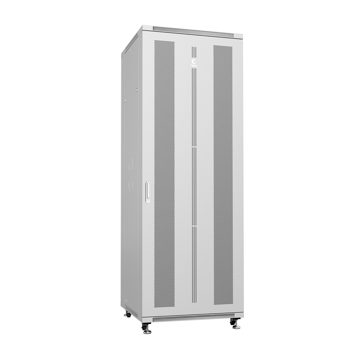 Cabeus ND-05C-47U80/100 Шкаф монтажный телекоммуникационный 19" напольный для распределительного и серверного оборудования 47U 800x1000x2277mm (ШхГхВ) передняя и задняя перфорированные двери, ручка с замком, цвет серый (RAL 7035)