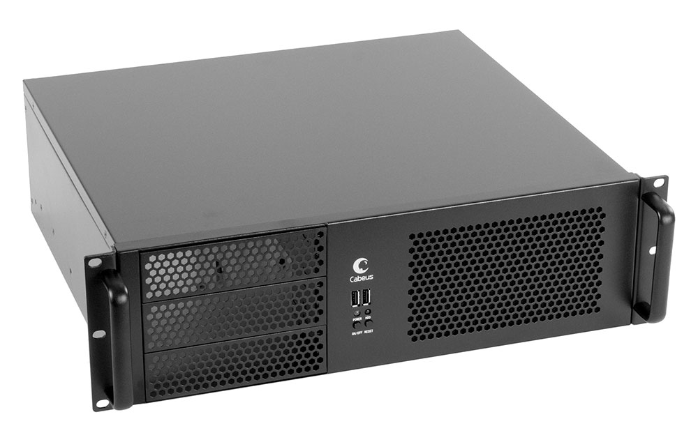 Cabeus CL-338C Корпус cерверный 19" 3U, RM (ДxШxВ)мм: 390x430x133.3, 3x5.25"+8x3.5"HDD, без блока питания