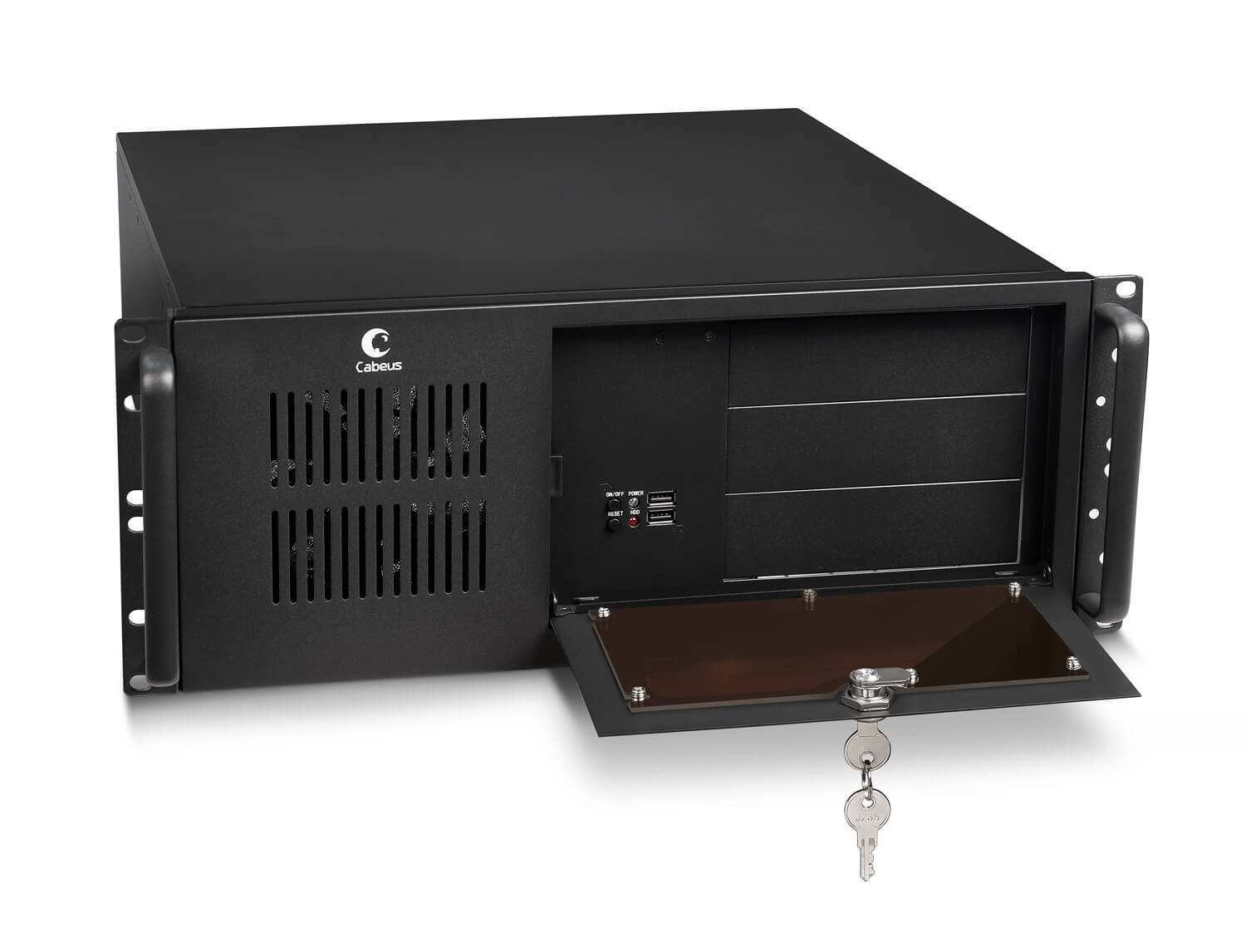 Cabeus CL-407 Корпус cерверный 19" 4U, RM (ДxШxВ)мм: 450x430x177, 3x5.25"+1x3.5"+7x3.5"HDD, без блока питания