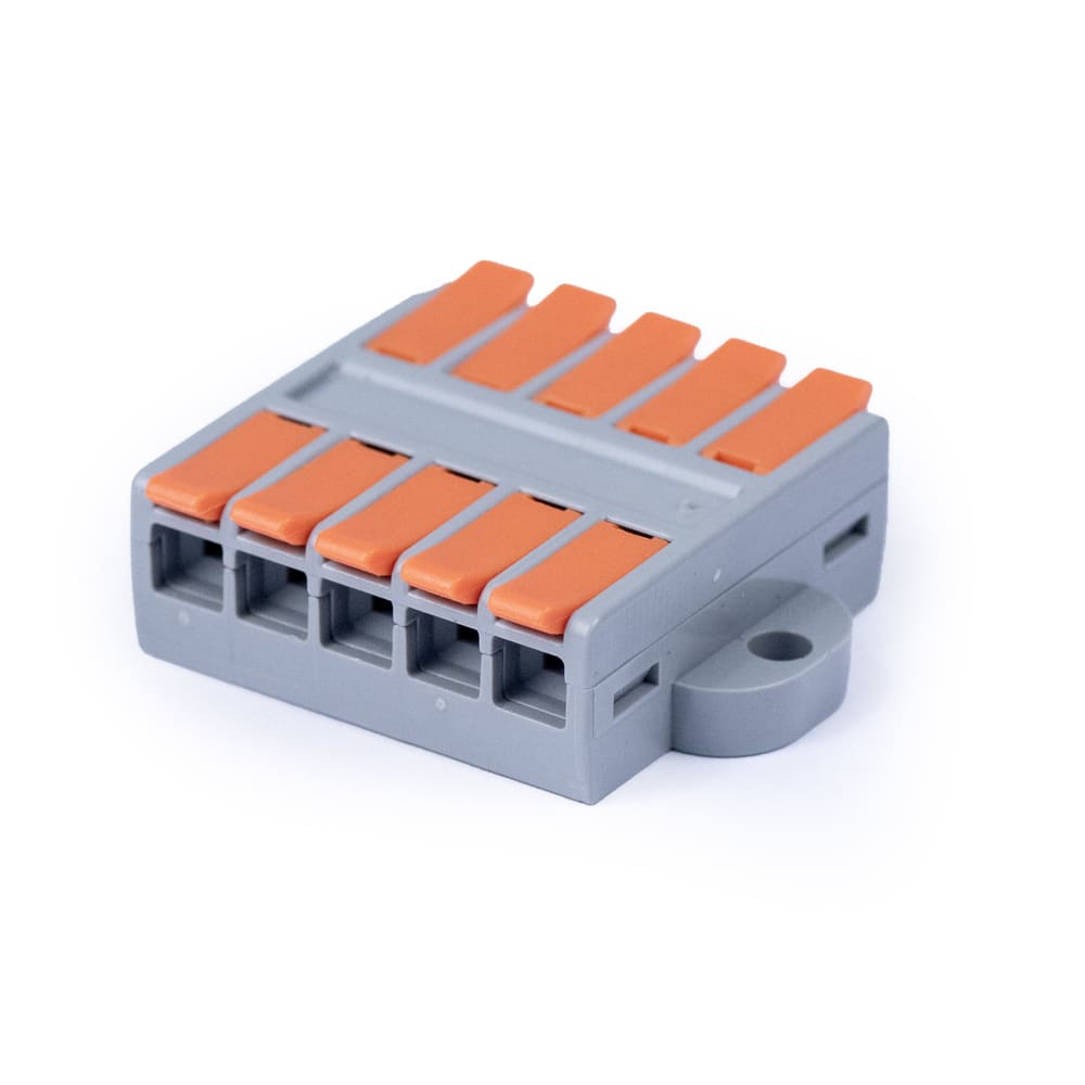 Cabeus MX662-5R Клемма соединительная универсальная проходная 5 полюсов с рычагом 0,5-6,0 (1шт) — фото