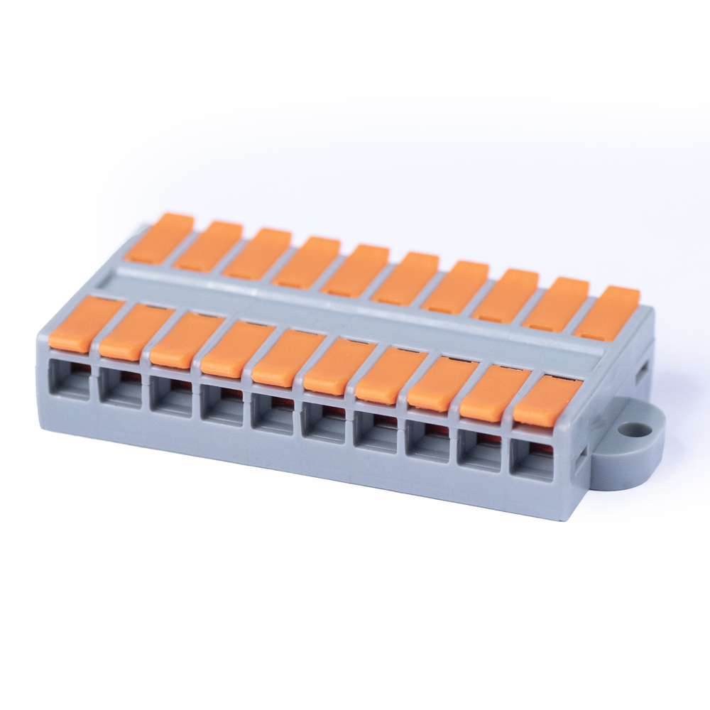 Cabeus MX662-10R Клемма соединительная универсальная проходная 10 полюсов с рычагом 0,5-6,0 (1шт) — фото
