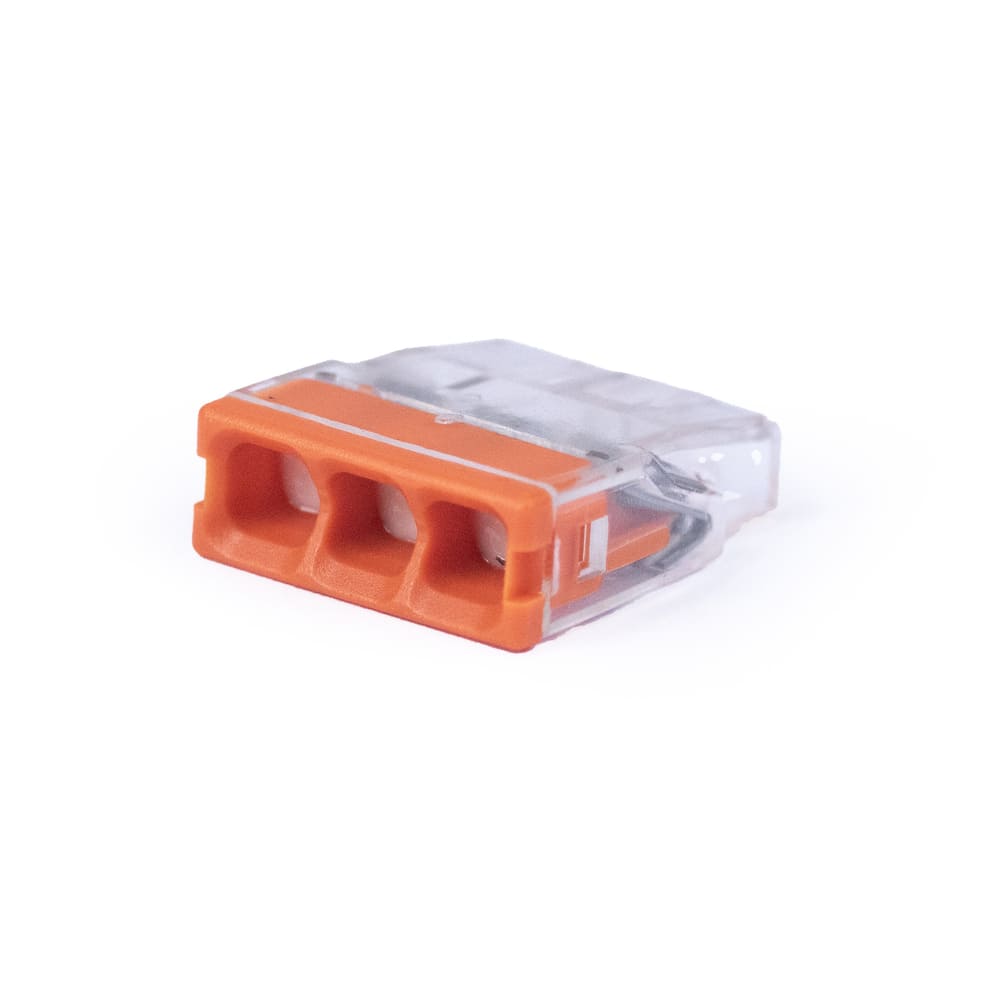 Cabeus MX3358A-3P Клемма соединительная 3-х проводная с пастой 0,5-2,5 (10шт) (WAGO 2273-243) — фото