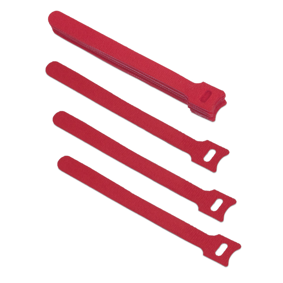Cabeus CLAMP-150-RD Хомут для кабеля, липучка с мягкой застежкой, 150x14 мм, красный (10 шт.) — фото