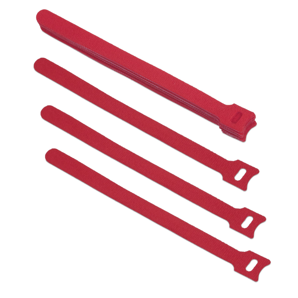 Cabeus CLAMP-210-RD Хомут для кабеля, липучка с мягкой застежкой, 210x14 мм, красный (10 шт.) — фото