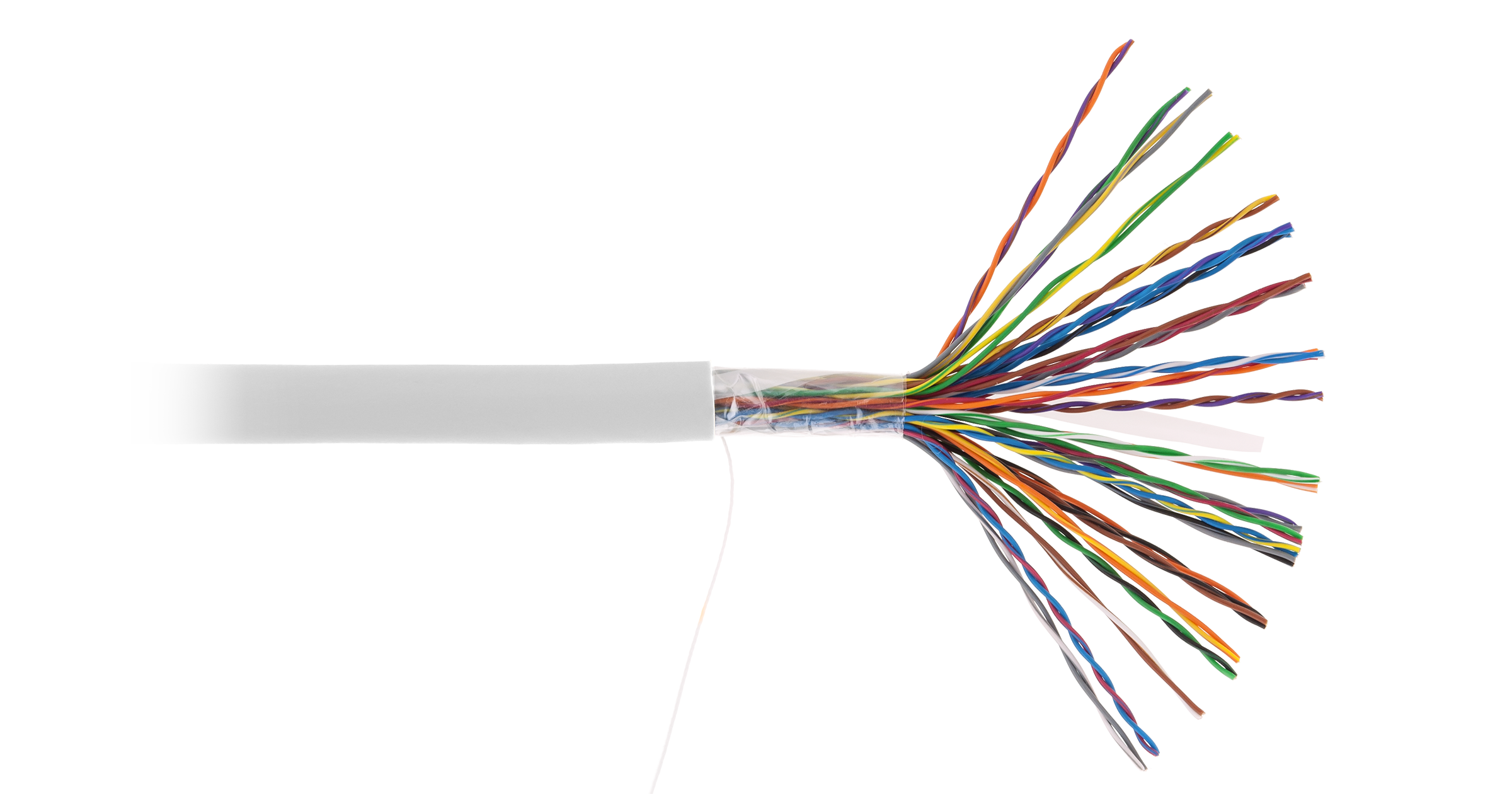 Кабель NETLAN U/UTP 25 пар, Кат.5 (Класс D), 100МГц, одножильный, BC (чистая медь), поливинилхлорид, серый, 305м - гарантия: 1 год — фото