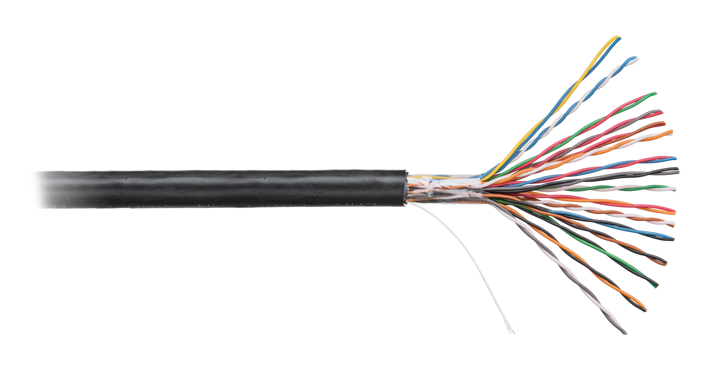 Кабель NETLAN U/UTP 16 пар, Кат.5 (Класс D), 100МГц, одножильный, BC (чистая медь), полиэтилен, внешний, до -40C, черный, 305м - гарантия 1 год — фото