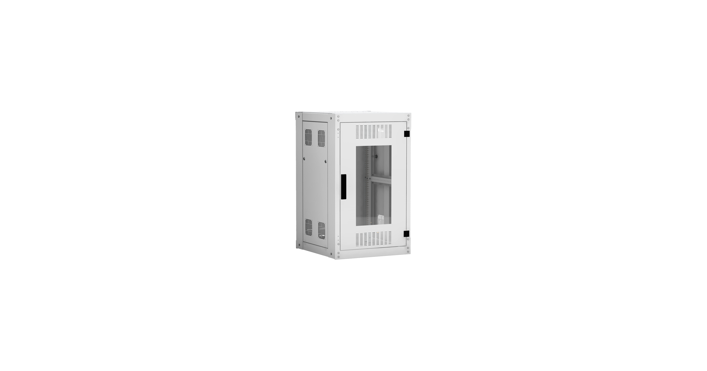 Напольный шкаф NETLAN 19", 18U, стеклянная дверь, цельнометаллические стенки, Ш600хВ930хГ600мм, в разобранном виде, серый — фото