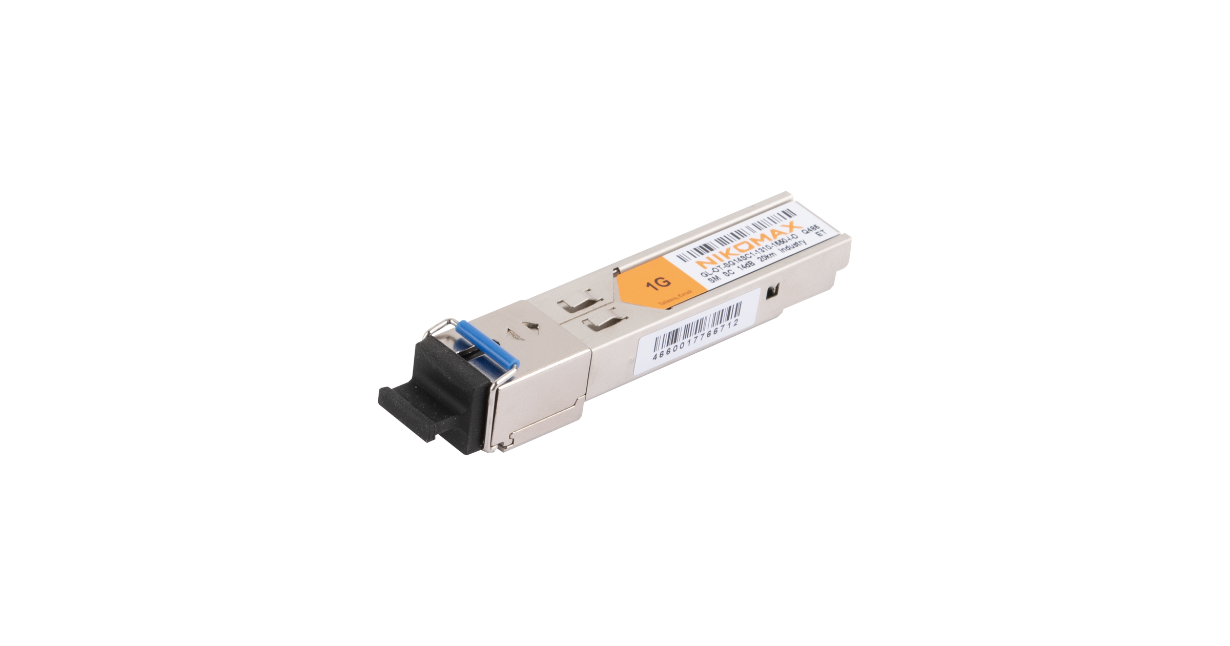 Модуль NIKOMAX SFP, 1.25 Гбит/с, WDM, 1 ОВ, SM, 1xSC, Tx:1310/Rx:1550 нм, DDM, 14 дБ (до 20 км), -40 +85 °С — фото