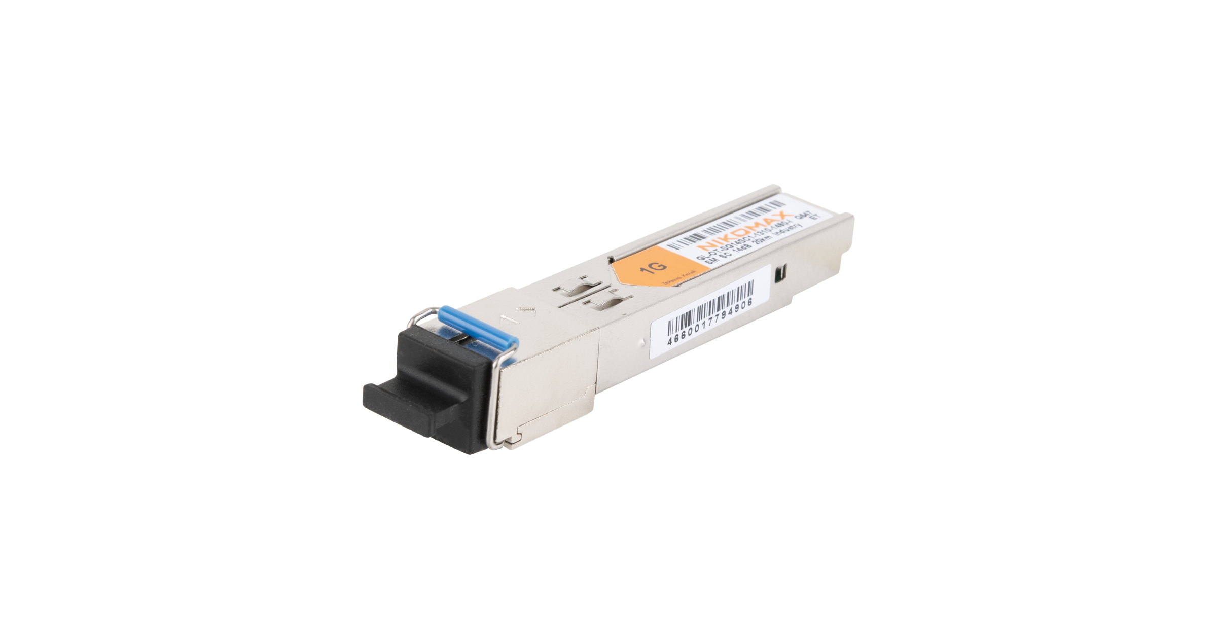 Модуль NIKOMAX SFP, 1.25 Гбит/с, WDM, 1 ОВ, SM, 1xSC, Tx:1310/Rx:1490 нм, DDM, 14 дБ (до 20 км), -40 +85 °С — фото