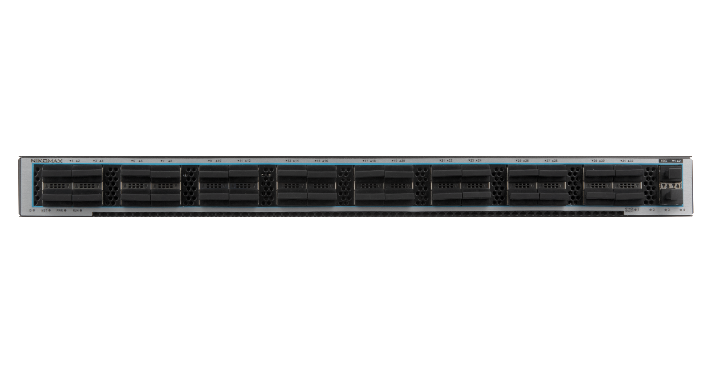 Управляемый коммутатор TOR L3 NIKOMAX, 32*40/100 Гбит/с QSFP28, 2*10 Гбит/с SFP+, 1*RJ45(консоль), 1*RJ45(управление), 1*USB, 2*Блока питания hot-swap AC 220В — фото