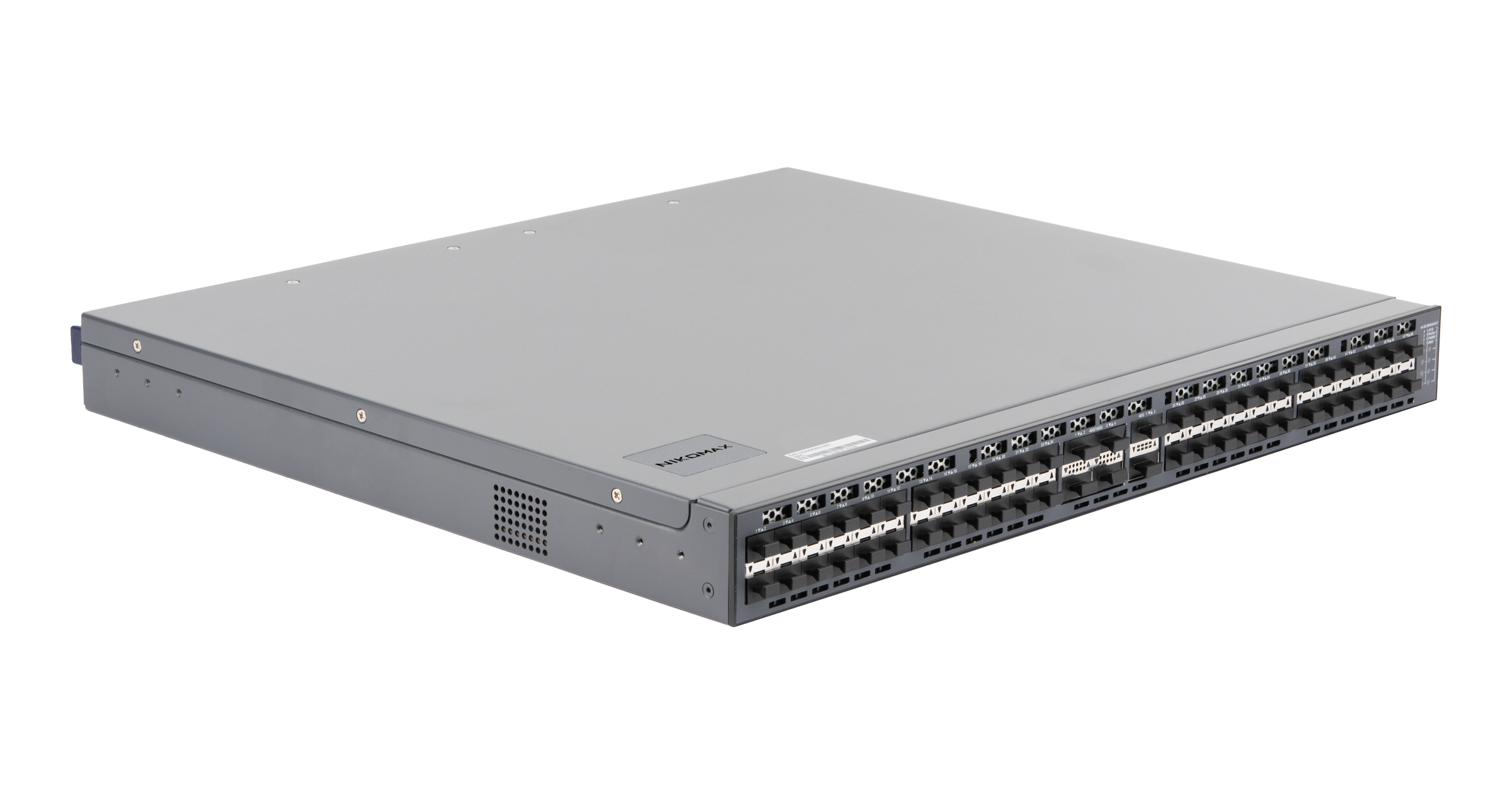 Управляемый коммутатор уровня ядра сети NIKOMAX, L3, 48*10 Гбит/с SFP+, 2*40 Гбит/с QSFP+, 4*40/100 Гбит/с QSFP28, 1 RJ45 консольный порт, 1 MGMT, 2*Блока питания hot-swap AC 220В — фото