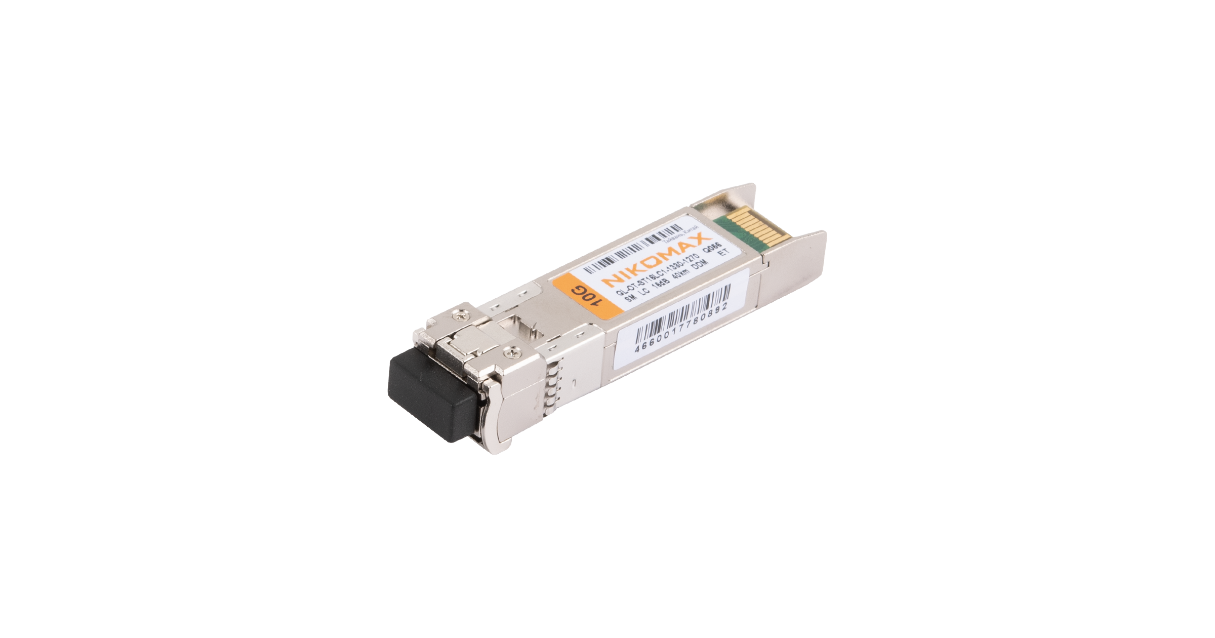 Модуль NIKOMAX SFP+, 10 Гбит/с, WDM, 1 ОВ, SM, 1xLC, Tx:1330/Rx:1270 нм, DDM, 16 дБ (до 40 км) — фото