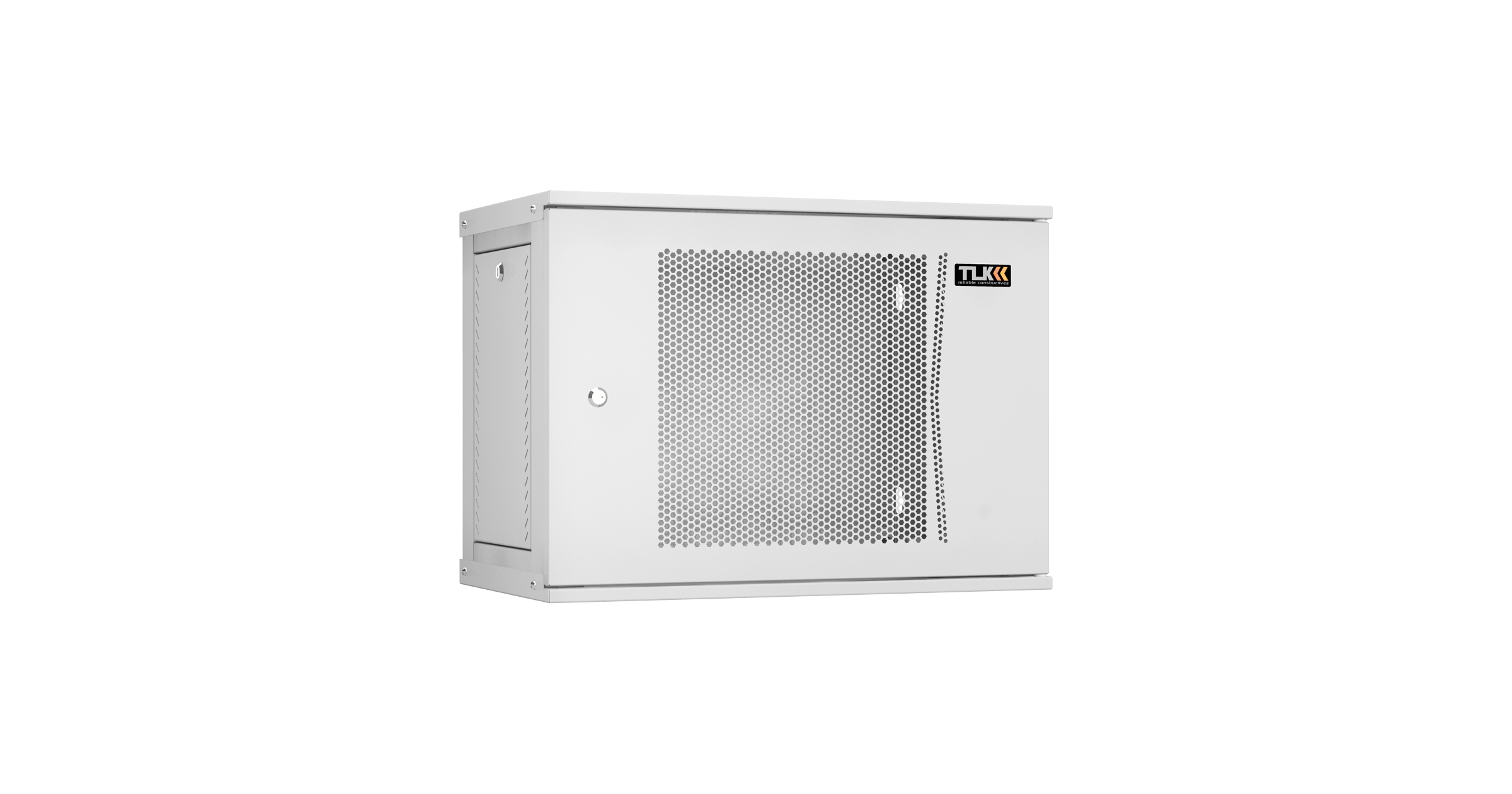 Настенный разборный шкаф NIKOMAX Essential Line 19", 9U, перфорированная дверь, Ш600хВ436хГ350мм, 1 пара монтажных направляющих, серый — фото