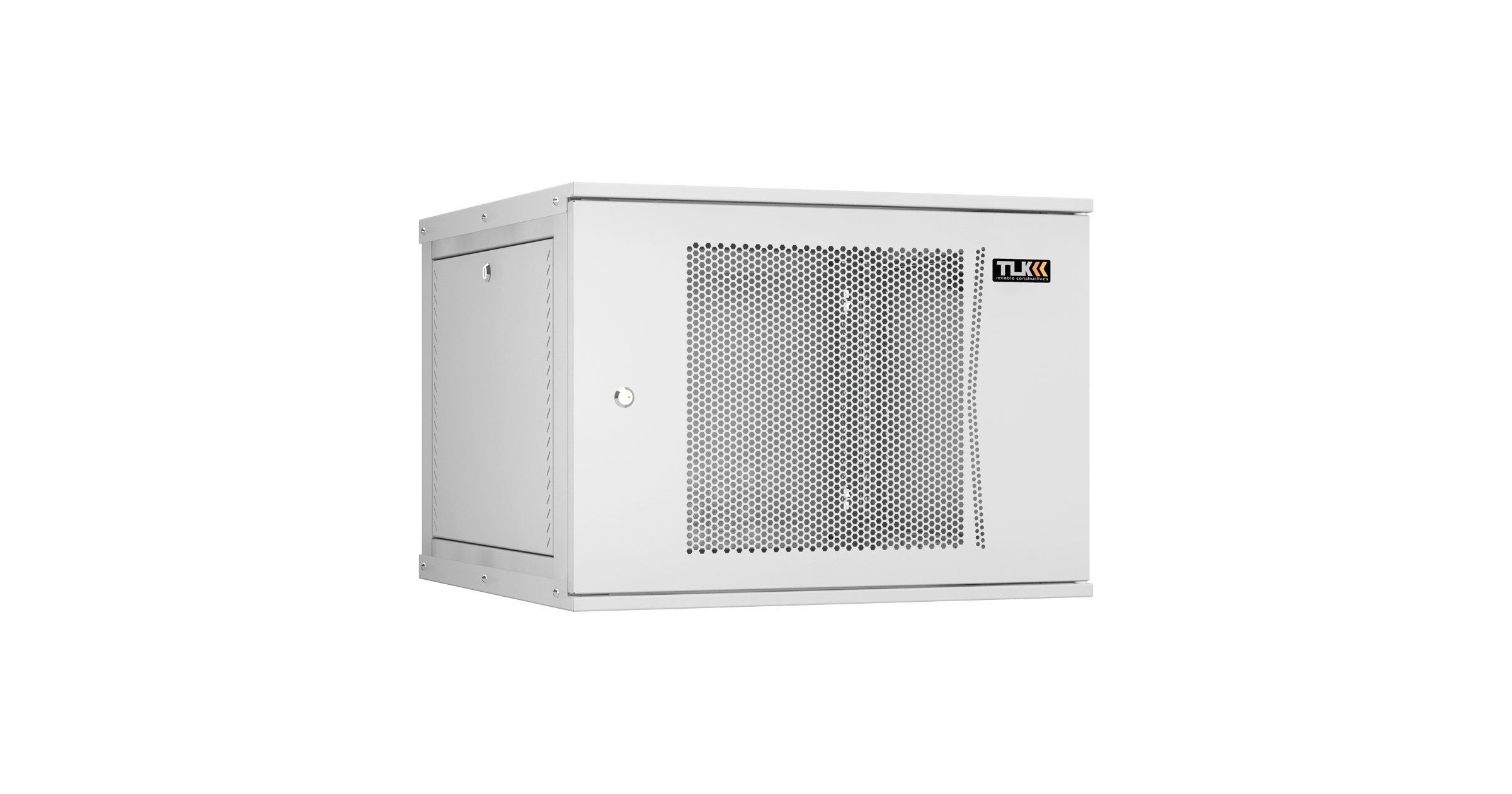 Настенный разборный шкаф NIKOMAX Essential Line 19", 9U, перфорированная дверь, Ш600хВ436хГ600мм, 2 пары монтажных направляющих, серый — фото
